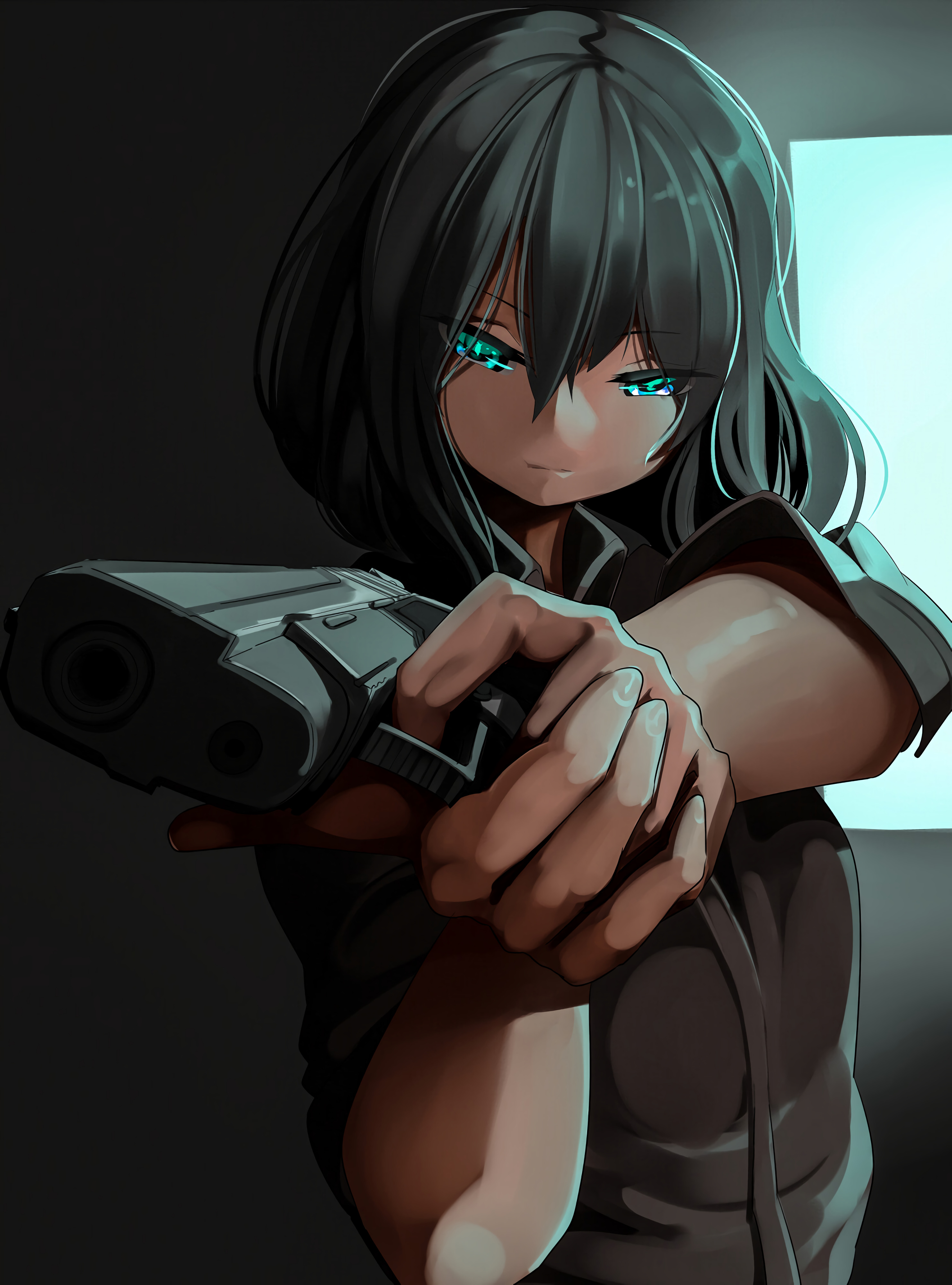 Girl Gun Weapon Anime Art