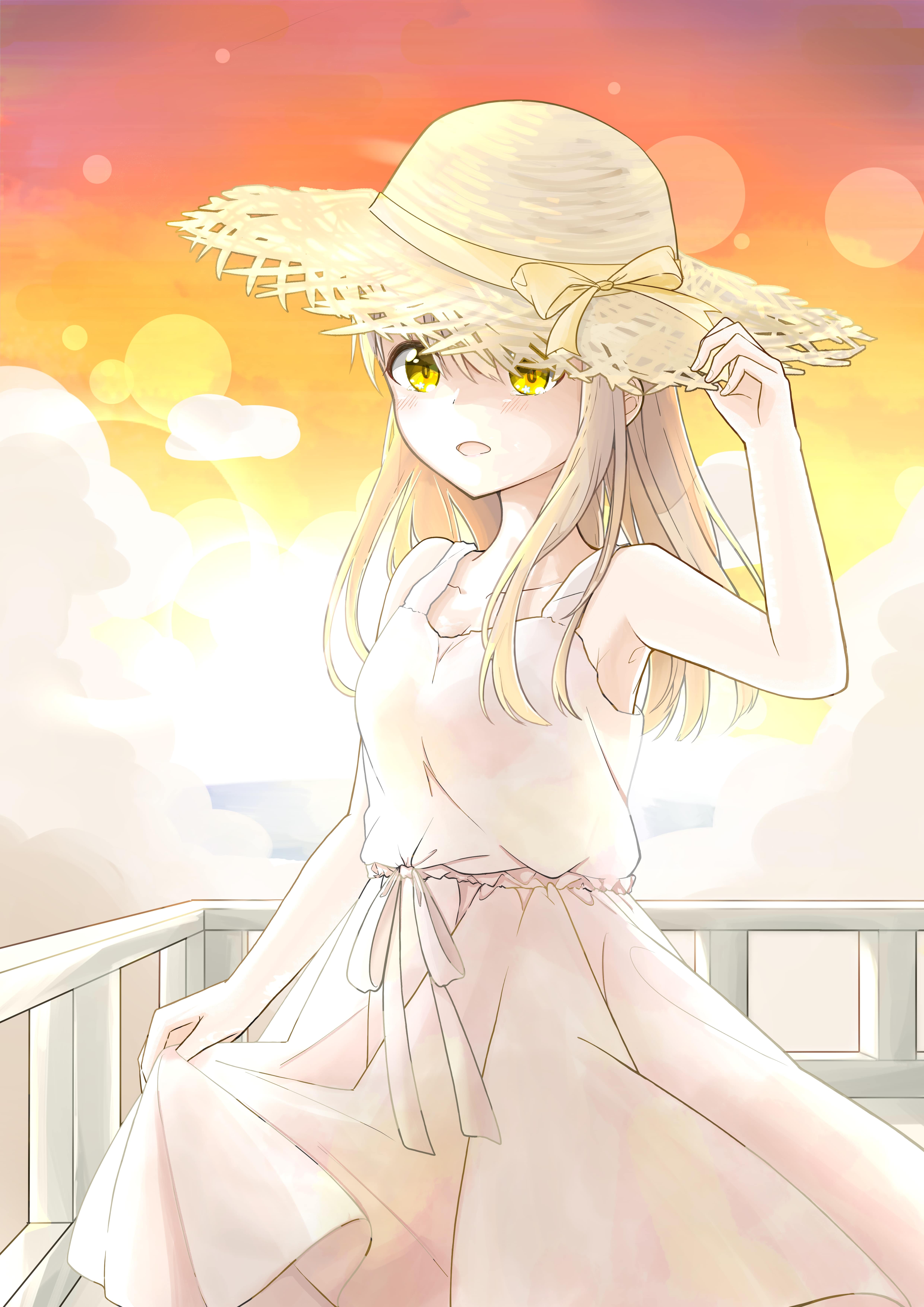 Girl Hat Anime Art