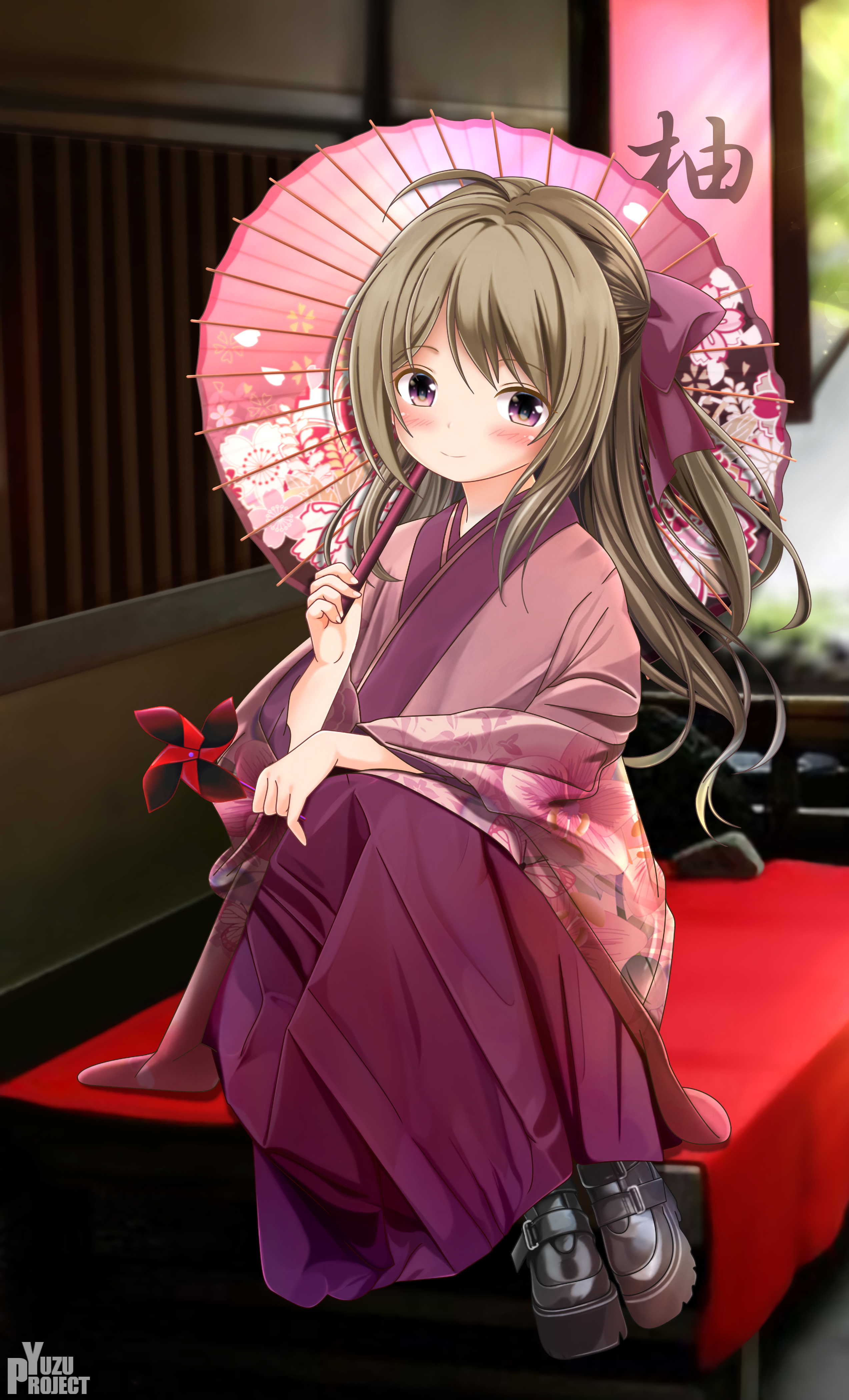 Girl Kimono Umbrella Anime Art