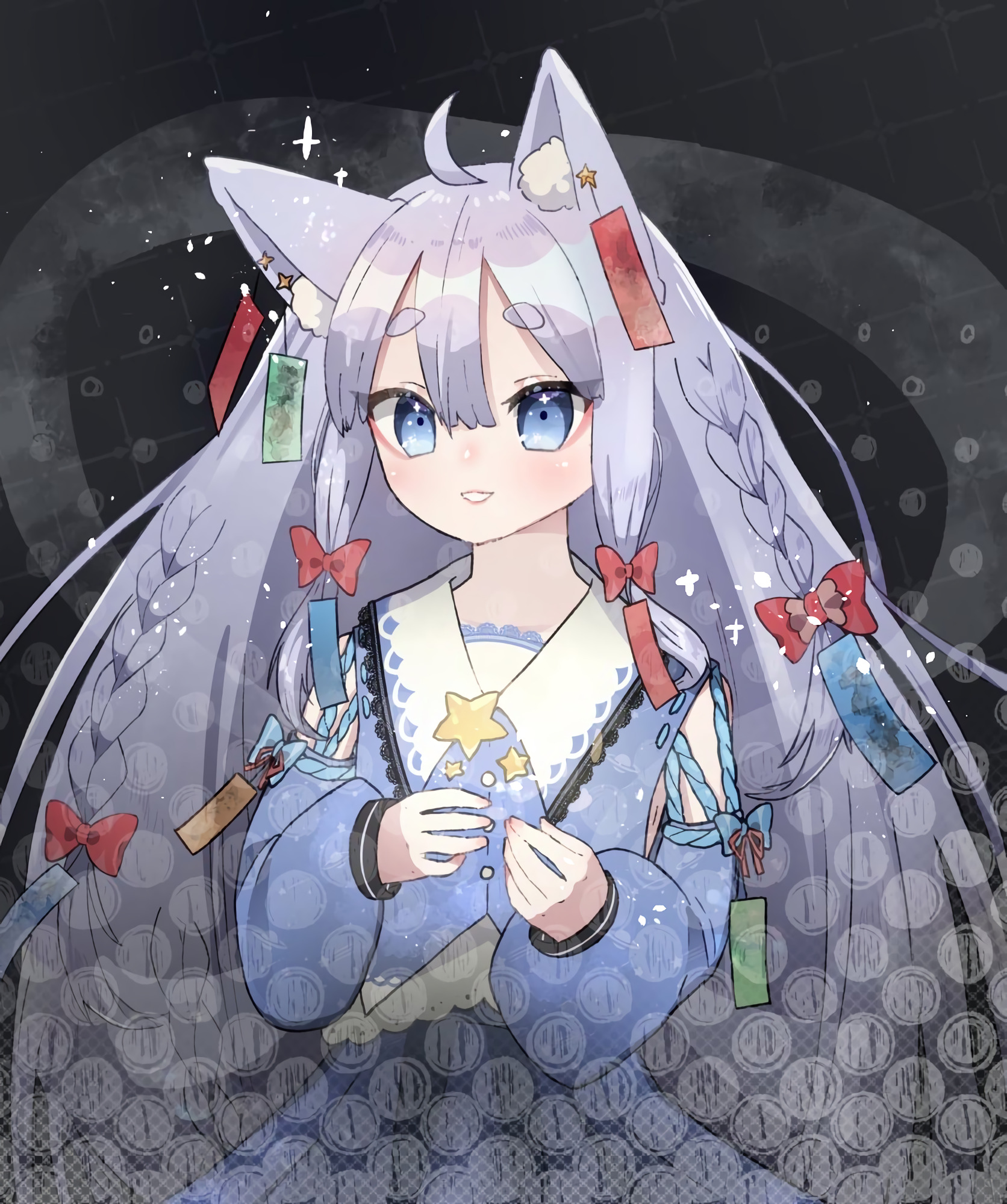 Girl Neko Ears Anime Art