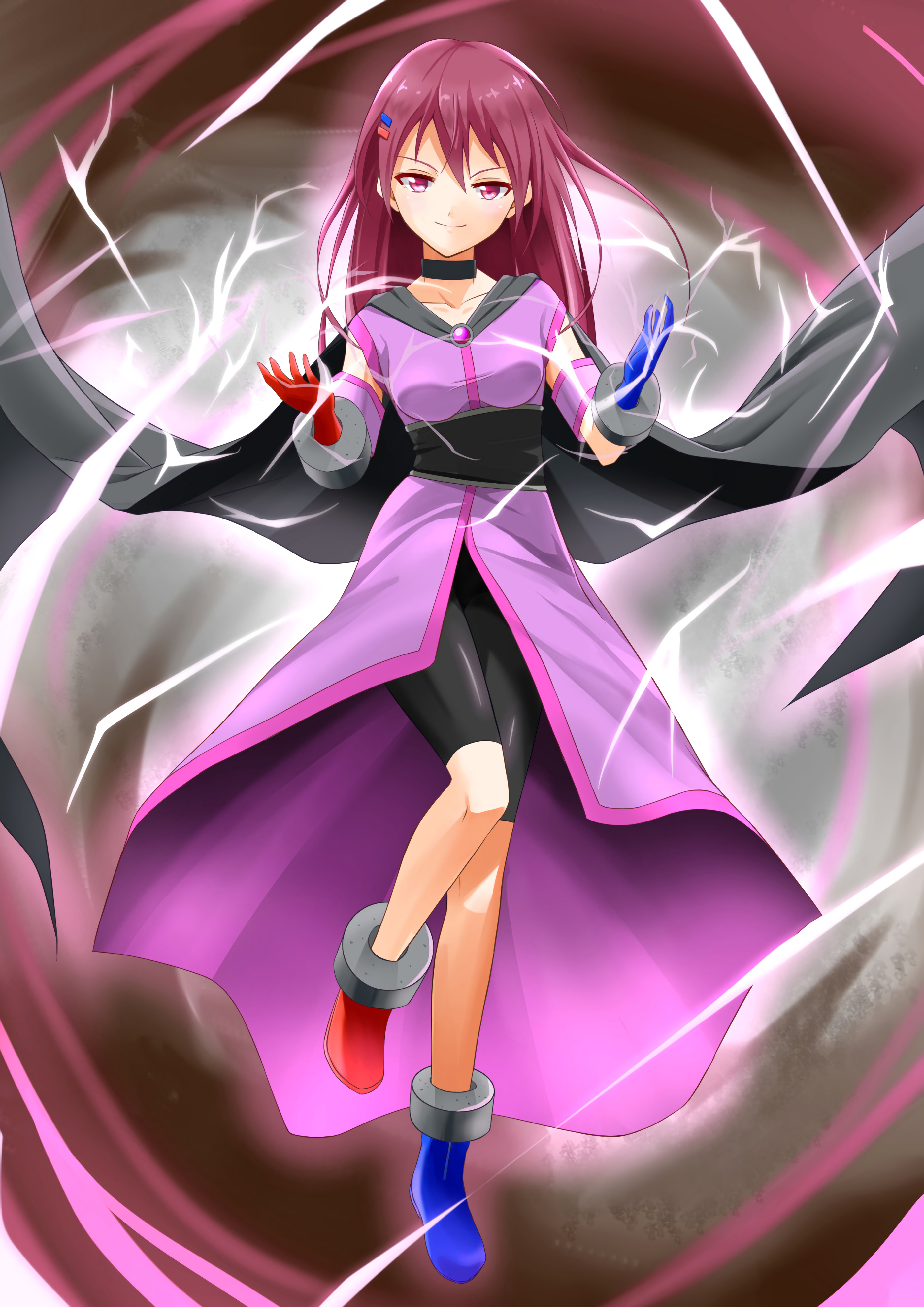 Girl Smile Magician Fantasy Anime Art