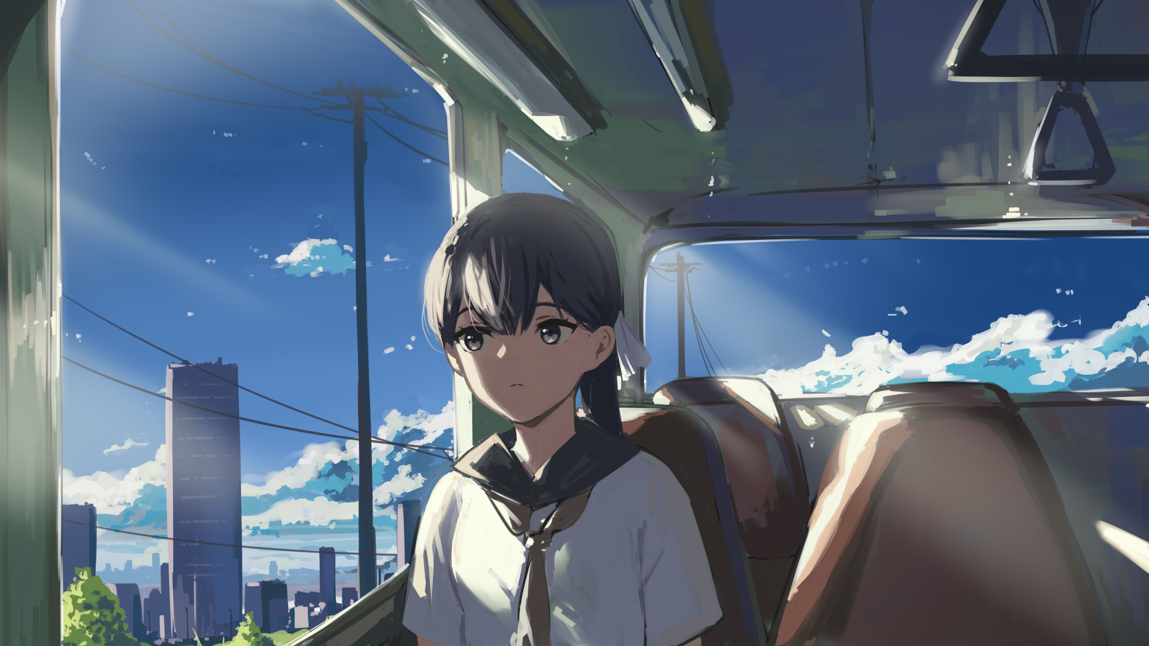 Girl Train Anime Art