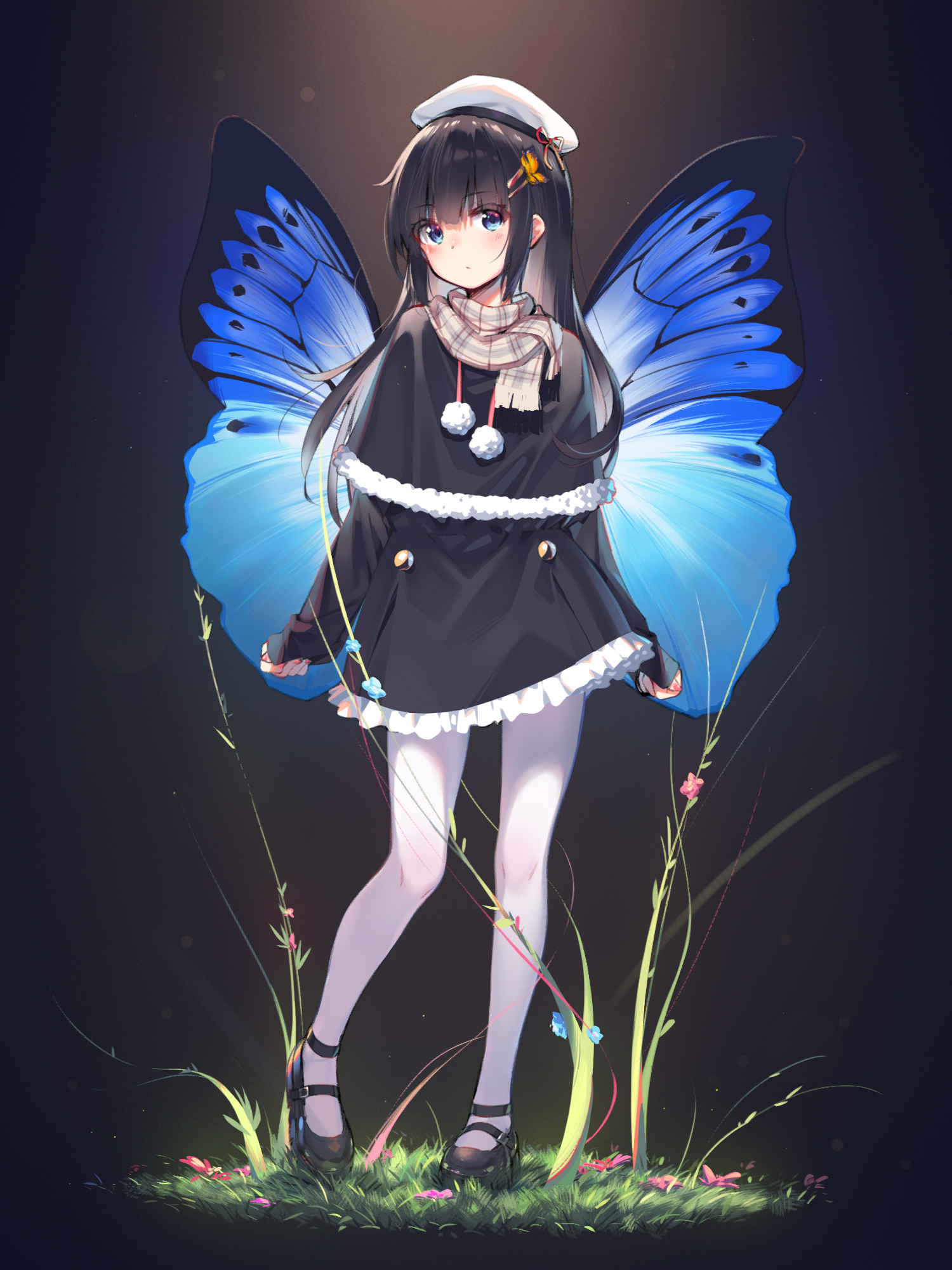 Girl Wings Butterfly Anime Art