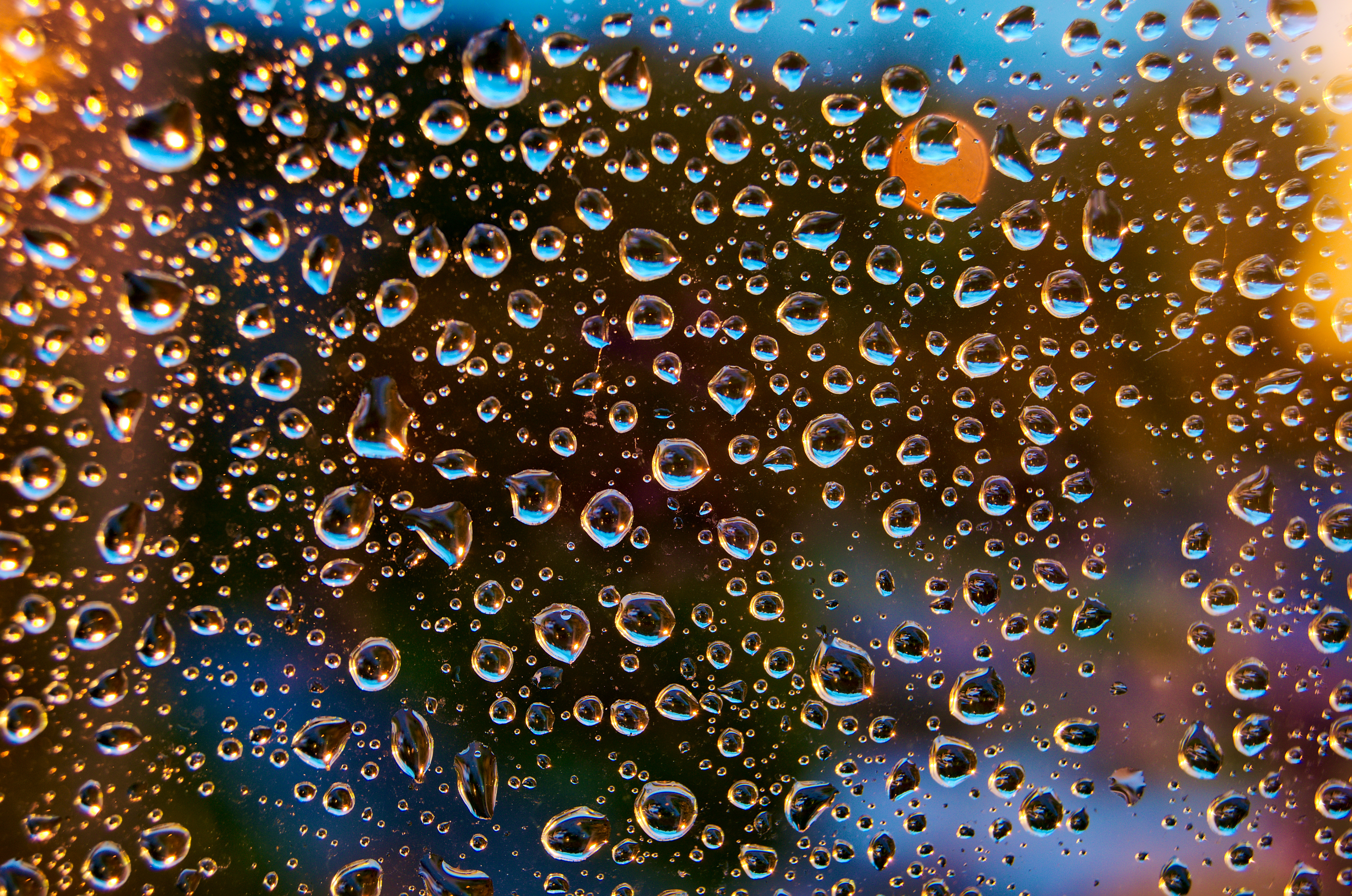 Glass Drops Wet Blur Macro