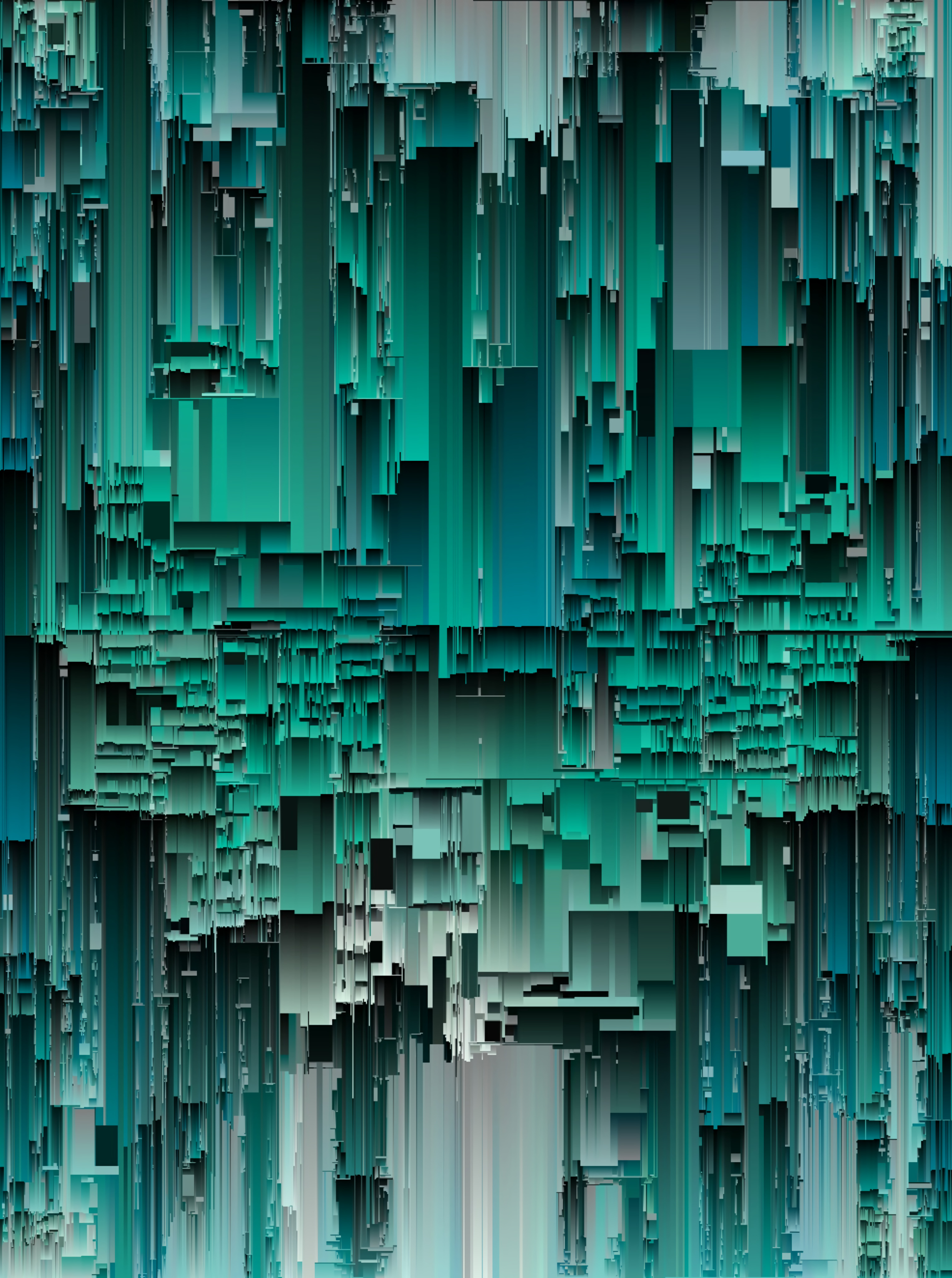 Glitch Noise Interference Green Abstraction