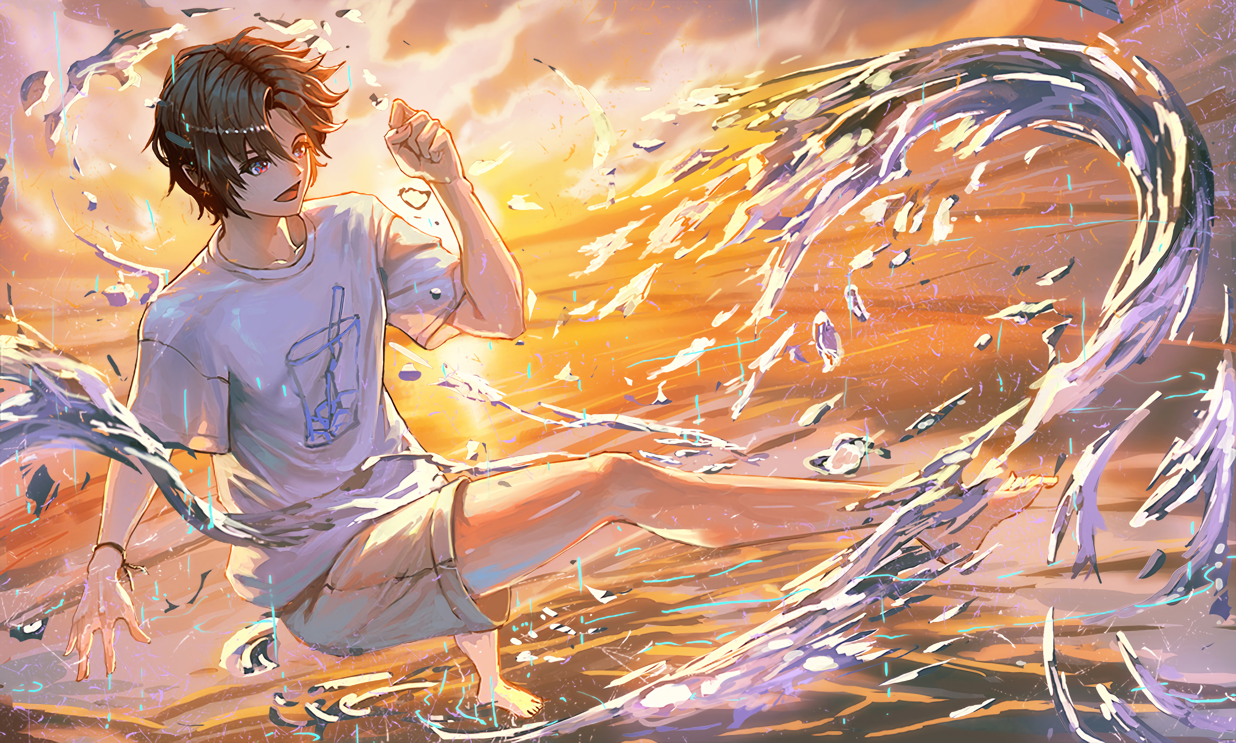 Guy Smile Water Spray Anime Art