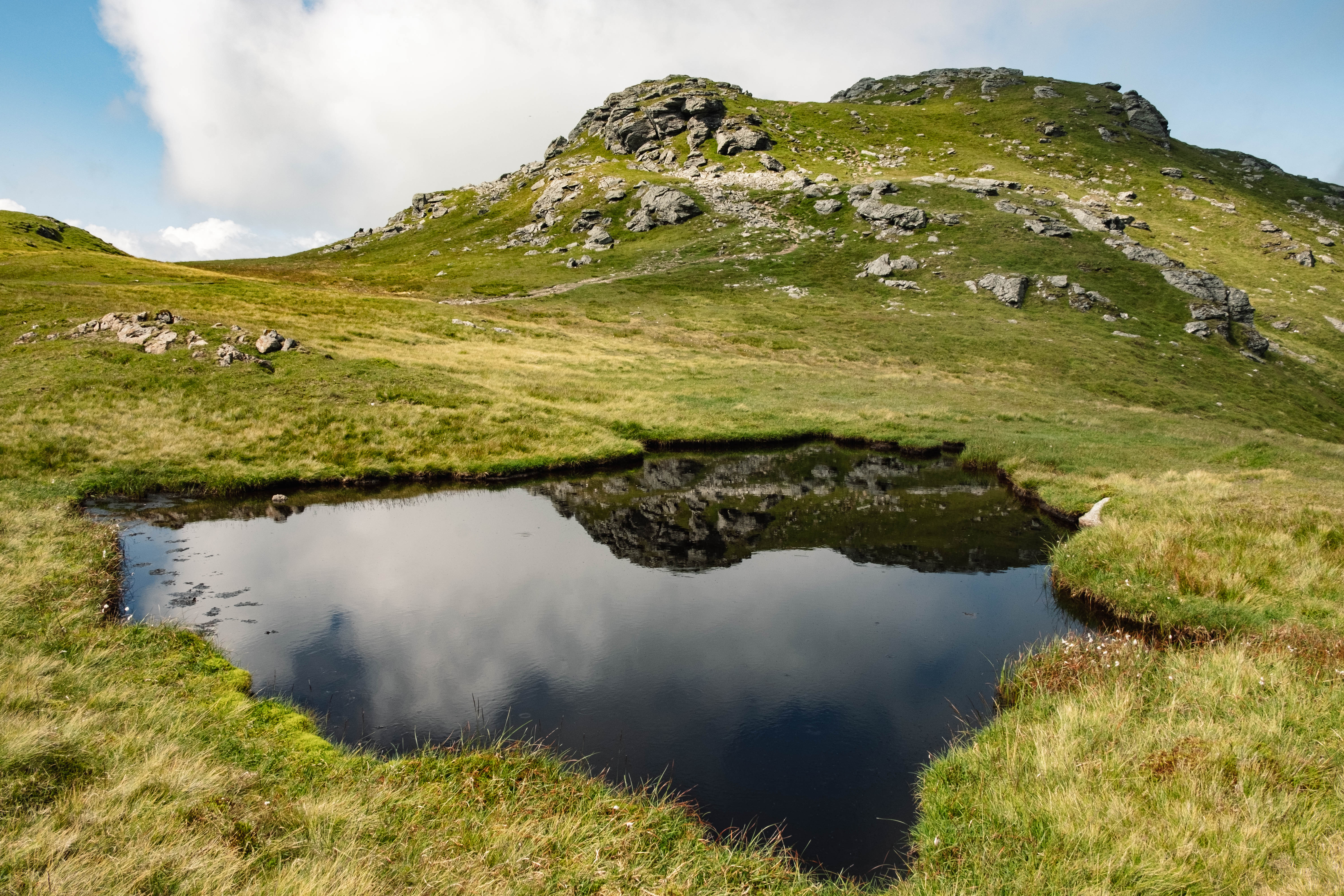 Hill Relief Water Reflection Nature Landscape