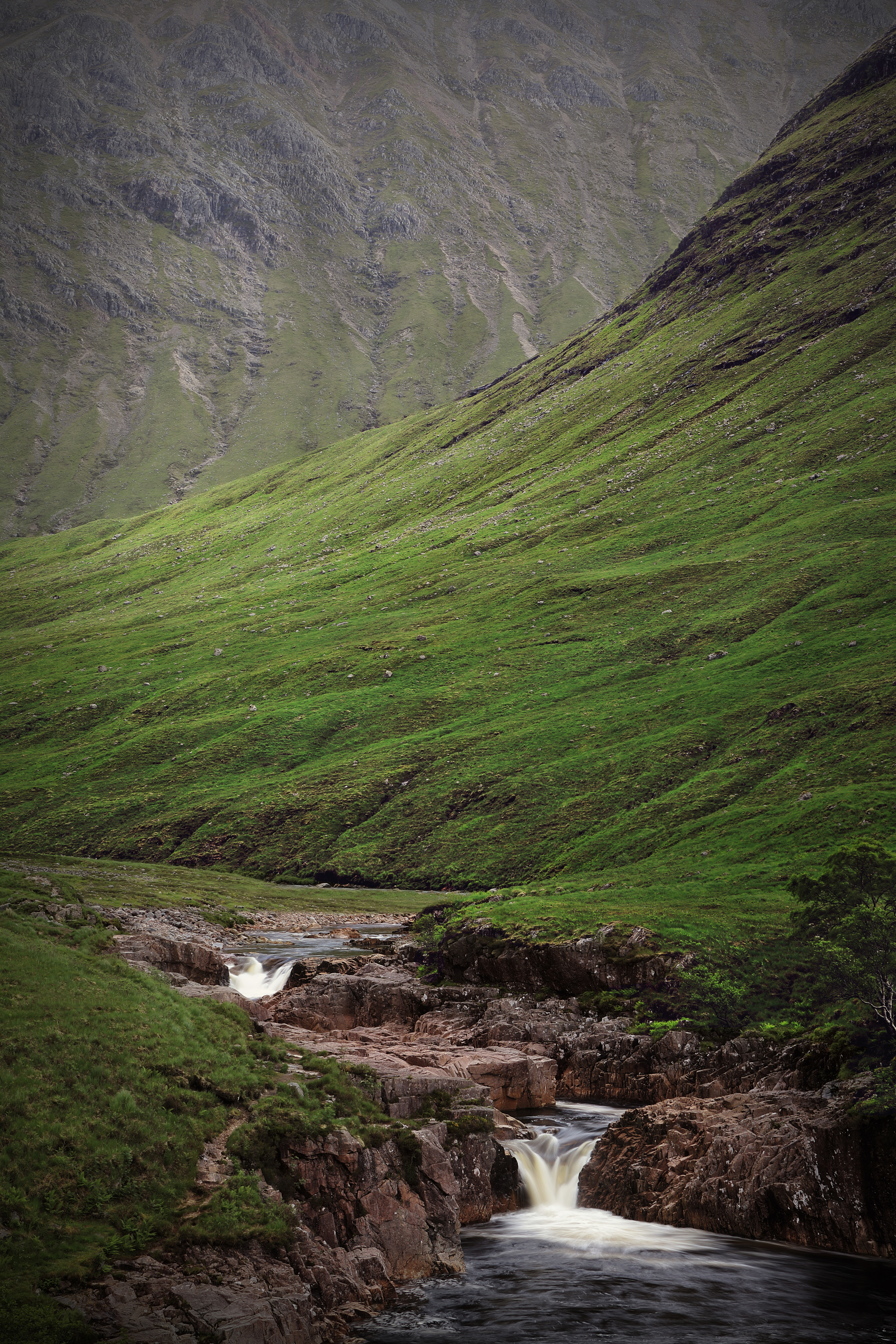 Hills Stream Water Cascade Nature Landscape