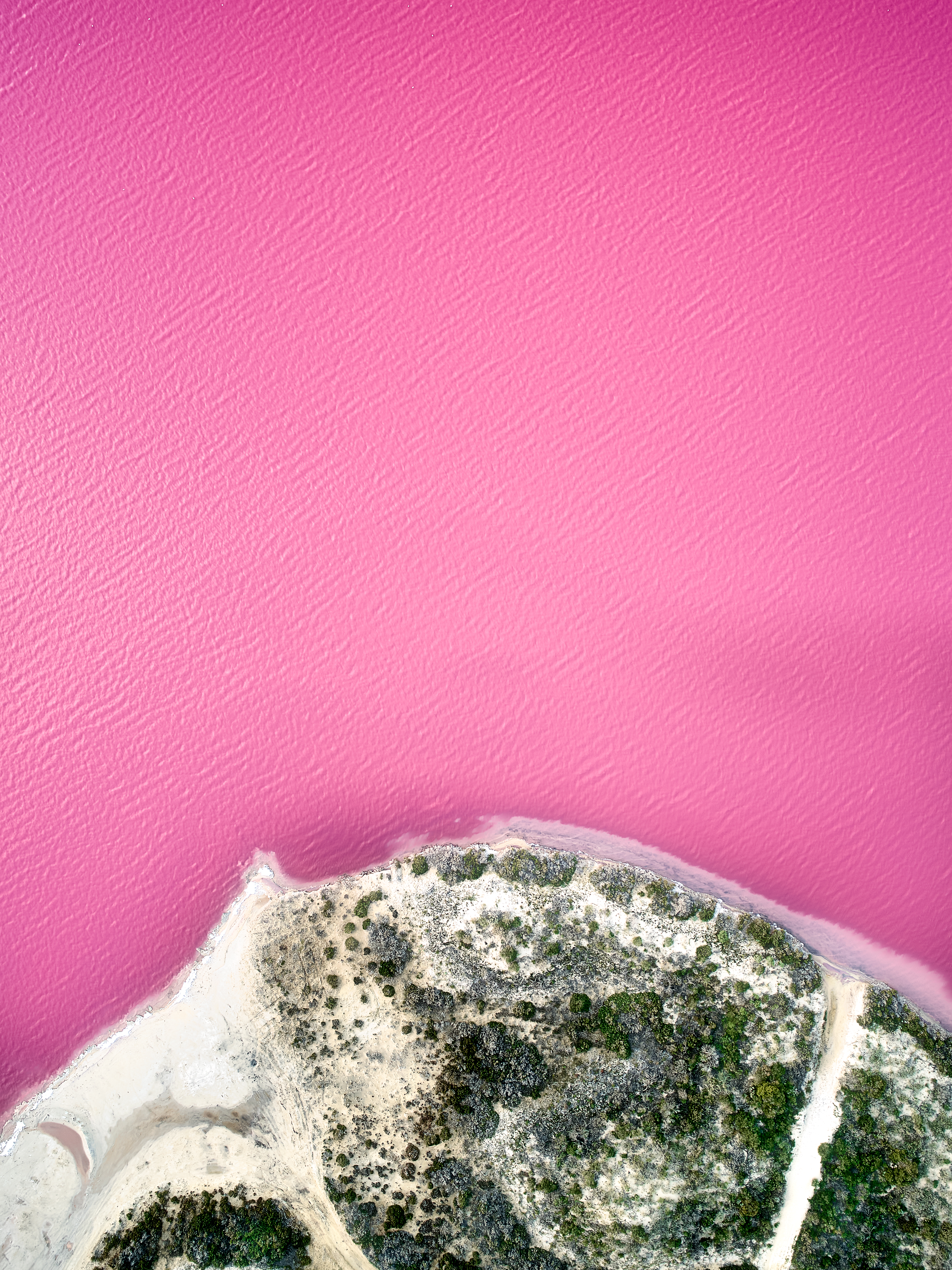 Island Coast Sea Pink Aerial-view