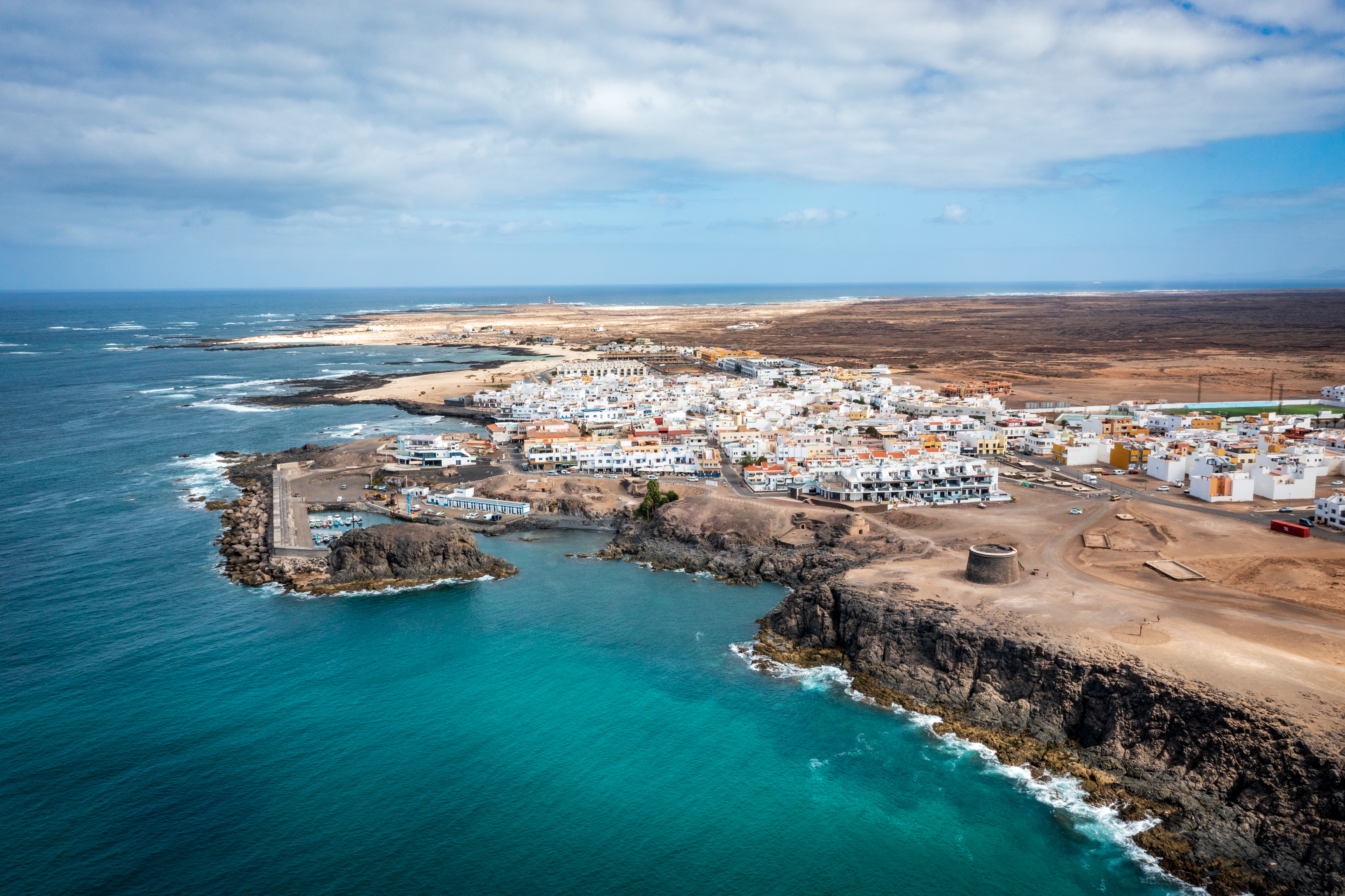 Island Sea Buildings Aerial-view