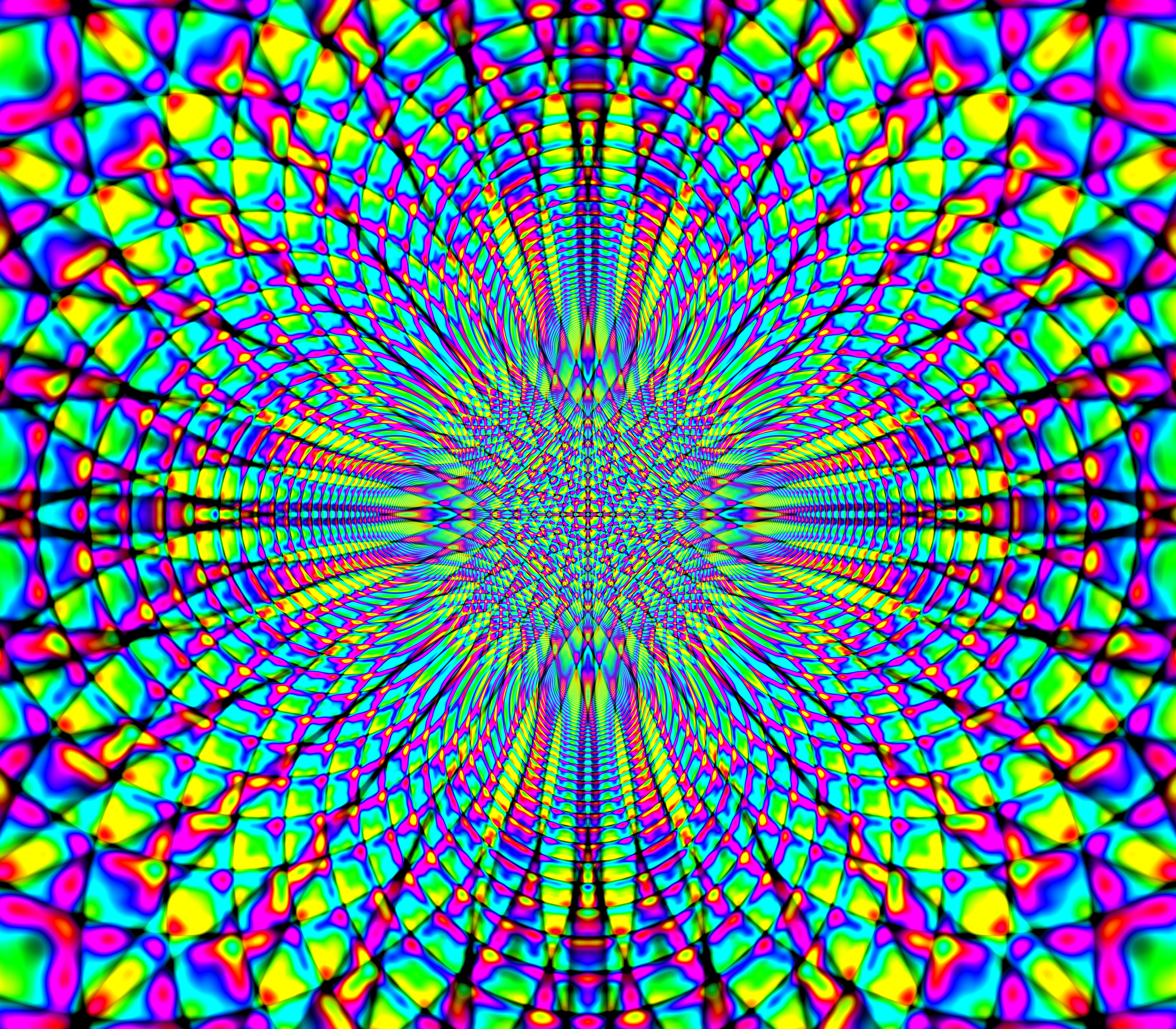 Kaleidoscope Fractal Abstraction Colorful