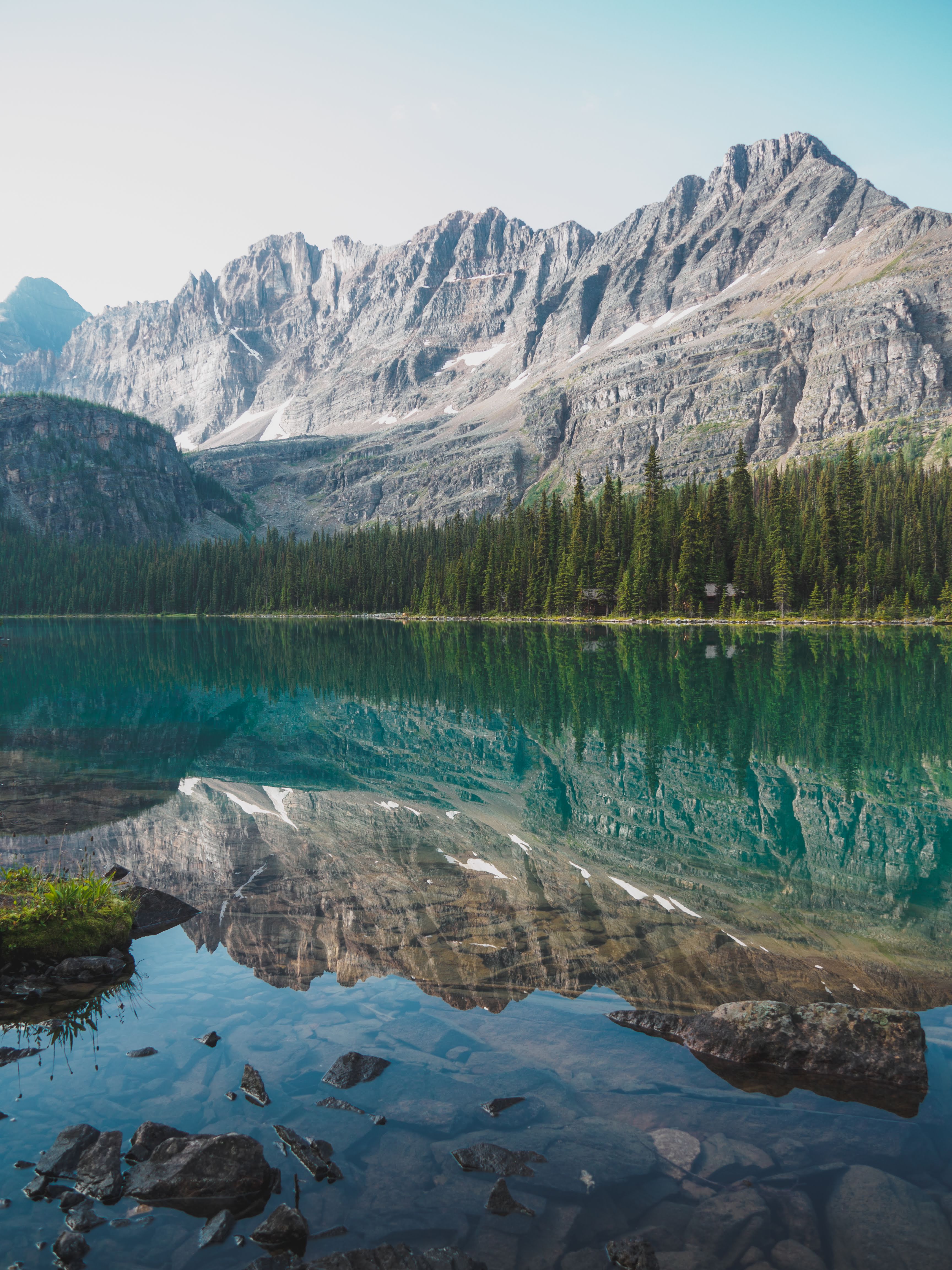 Lake Mountains Forest Reflection Water Landscape