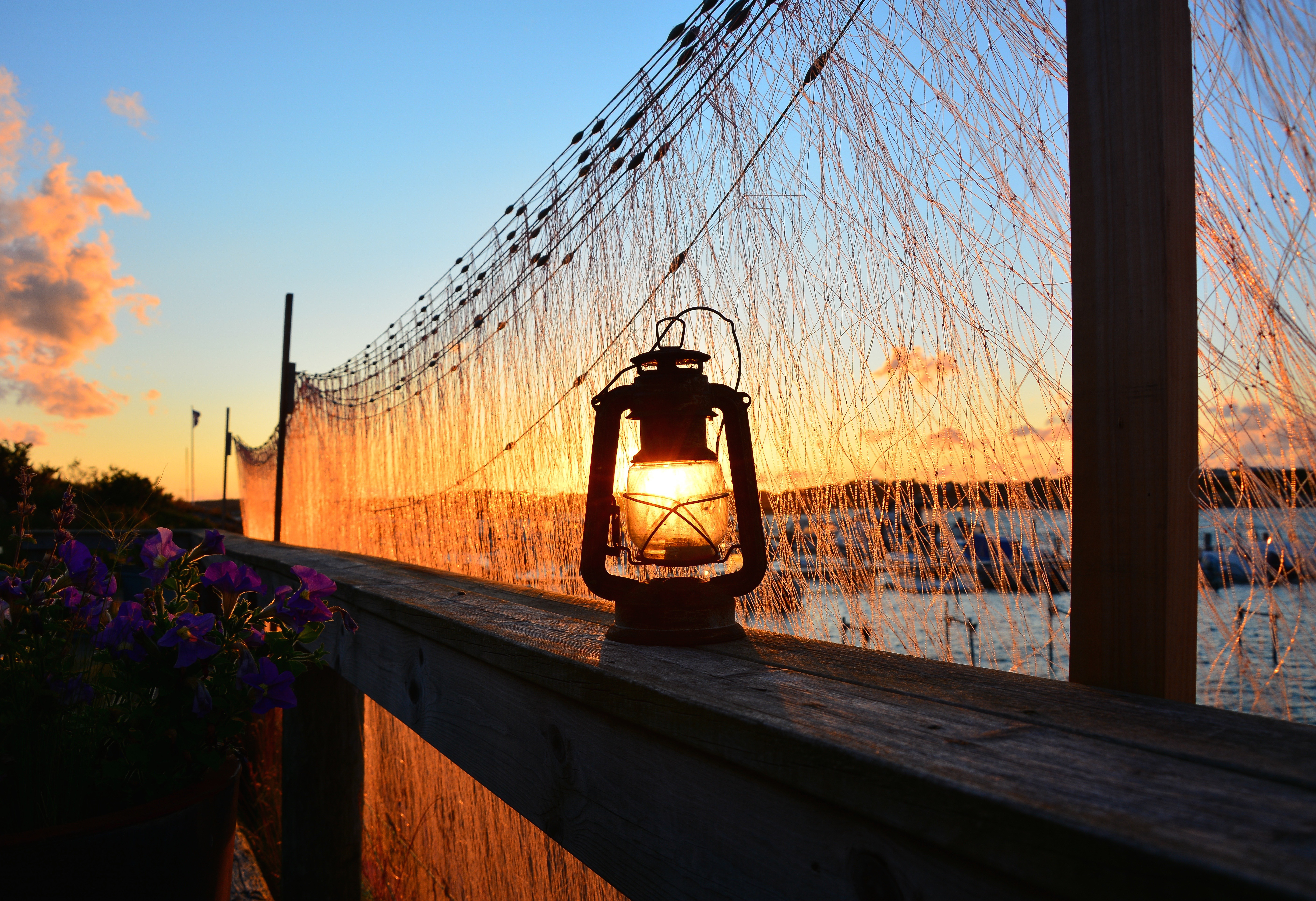 Lantern Lamp Sunset Light Dark