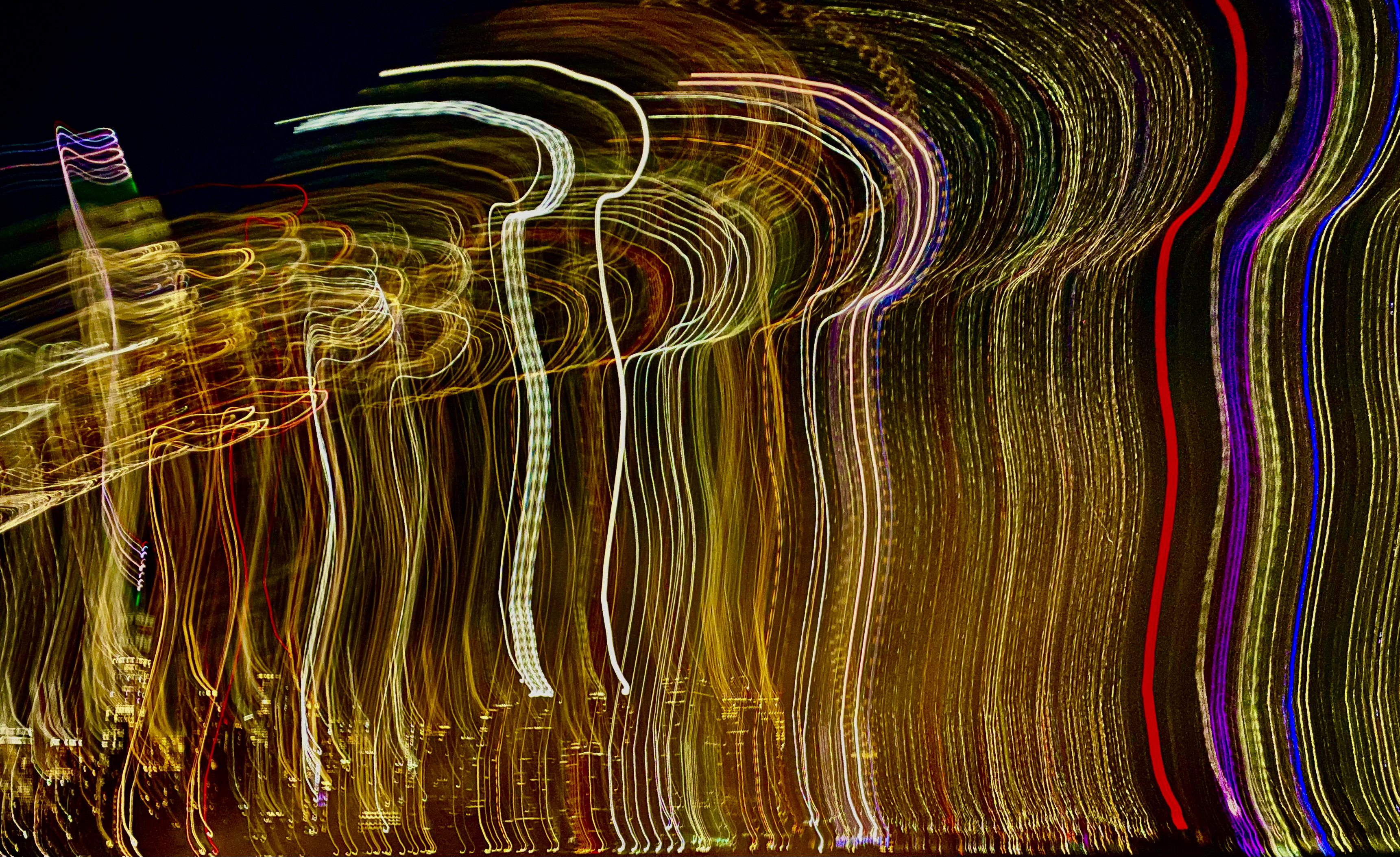 Light Lines Long-exposure Freezelight Abstraction Yellow