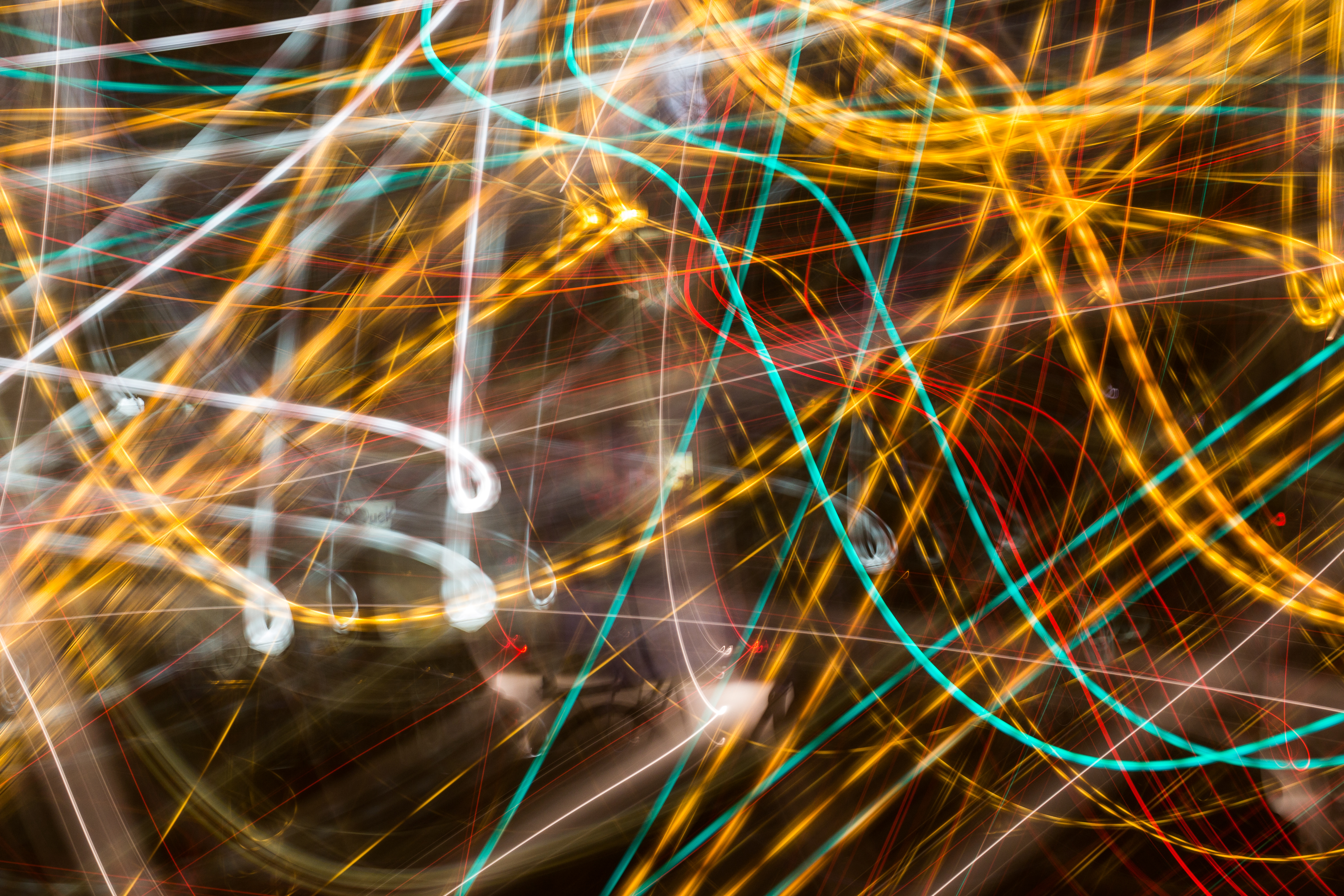 Light Lines Long-exposure Freezelight Yellow Blue Abstraction