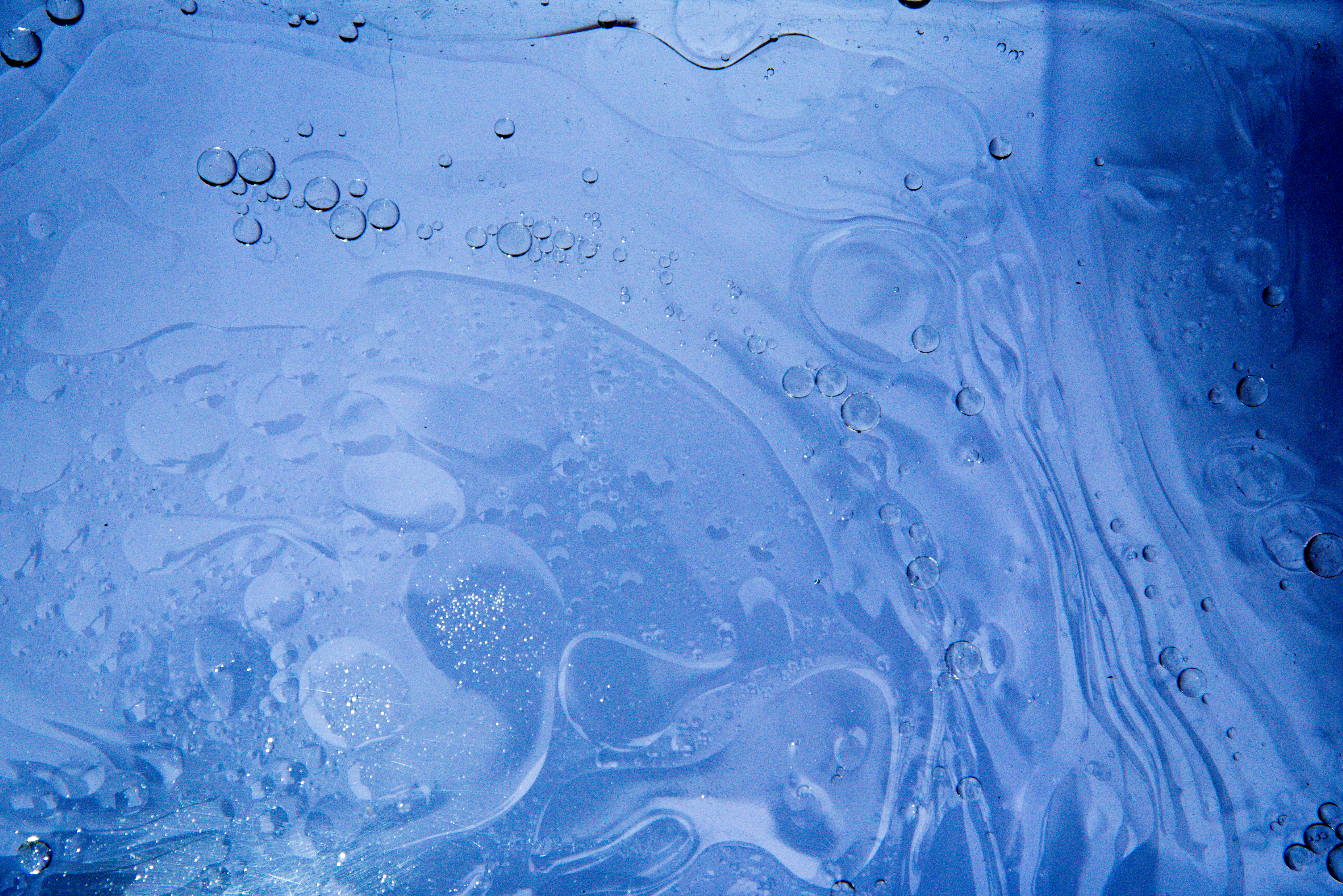 Liquid Bubbles Abstraction Blue