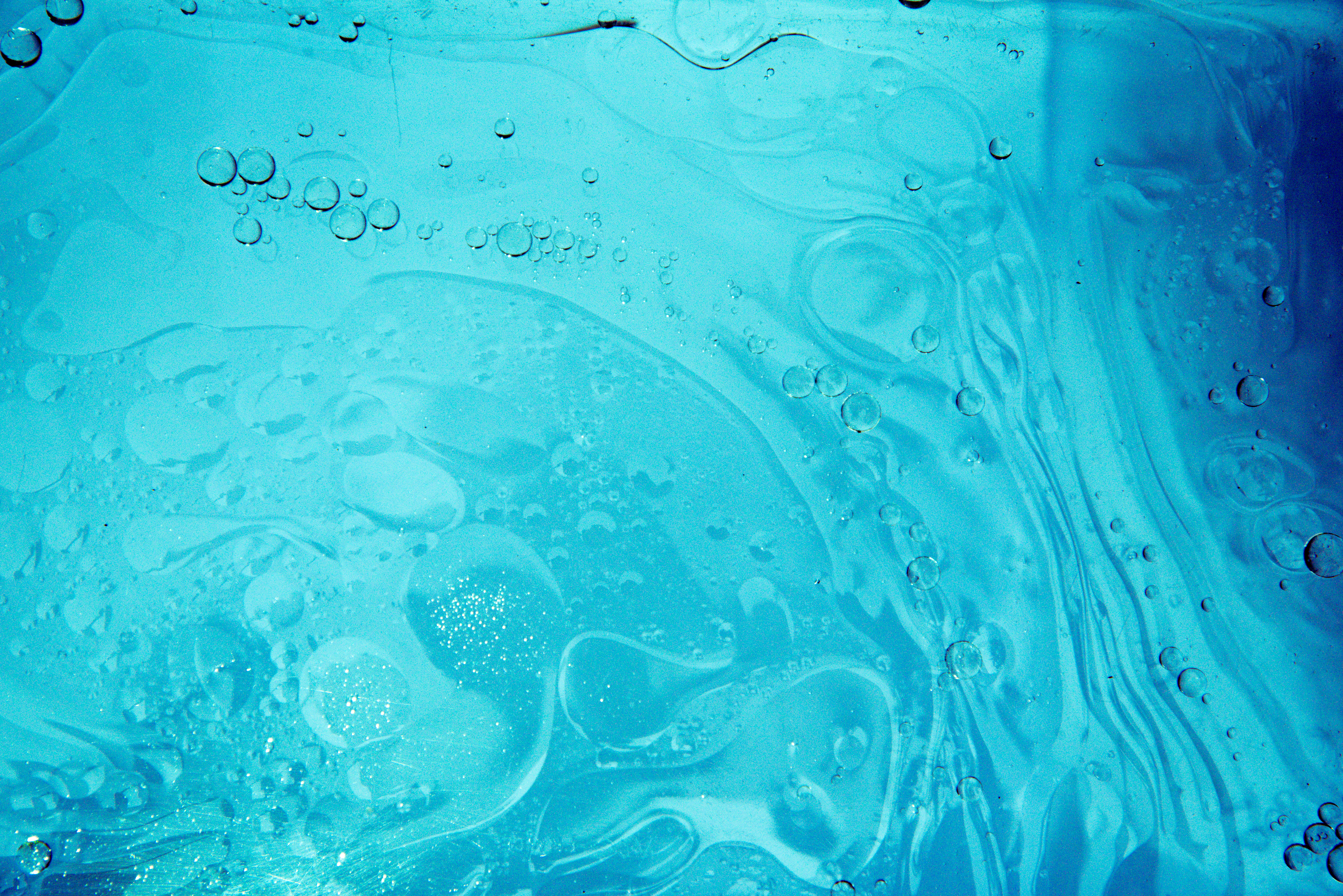 Liquid Stains Bubbles Abstraction Blue