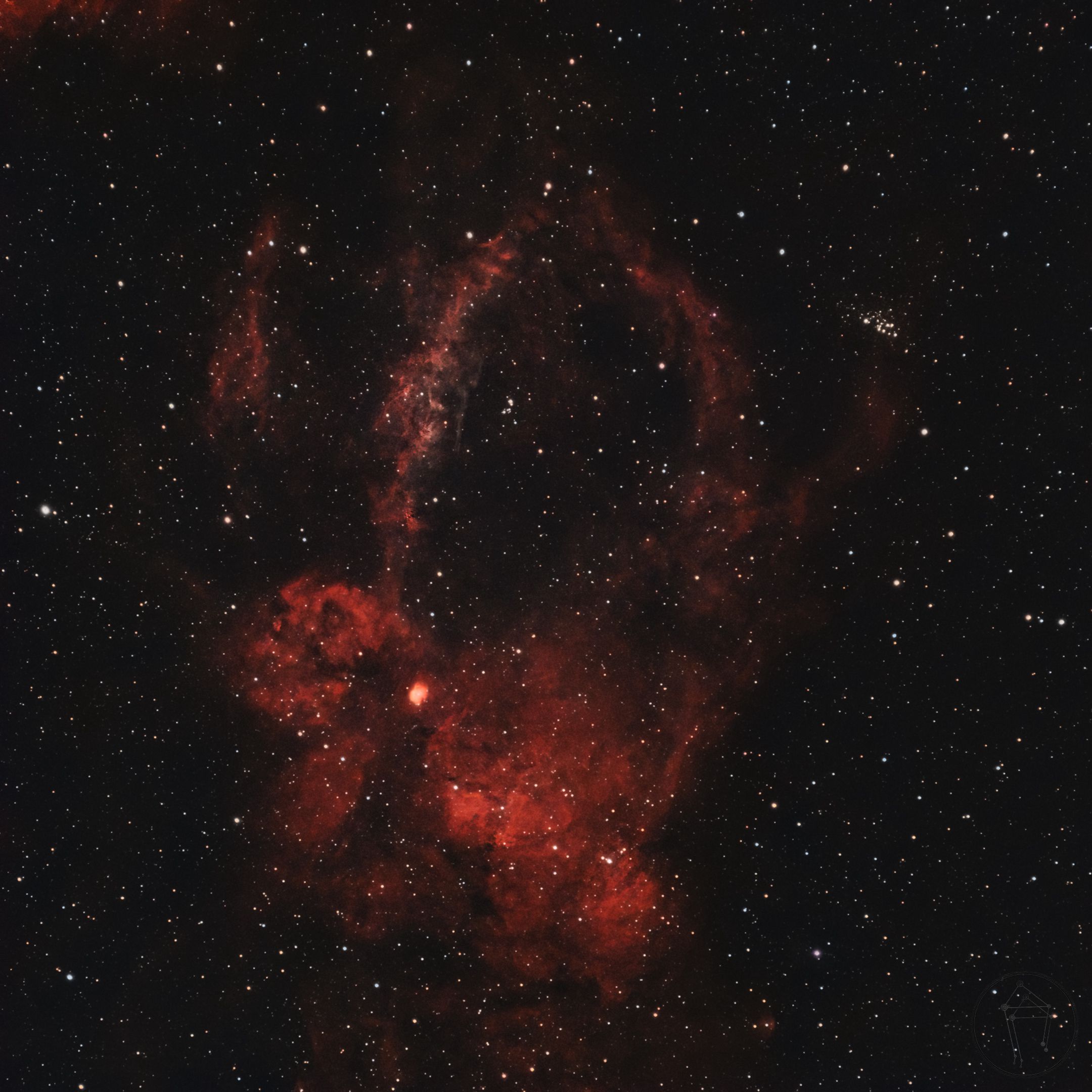 Lobster-claw-nebula Nebula Glow Stars Red Space