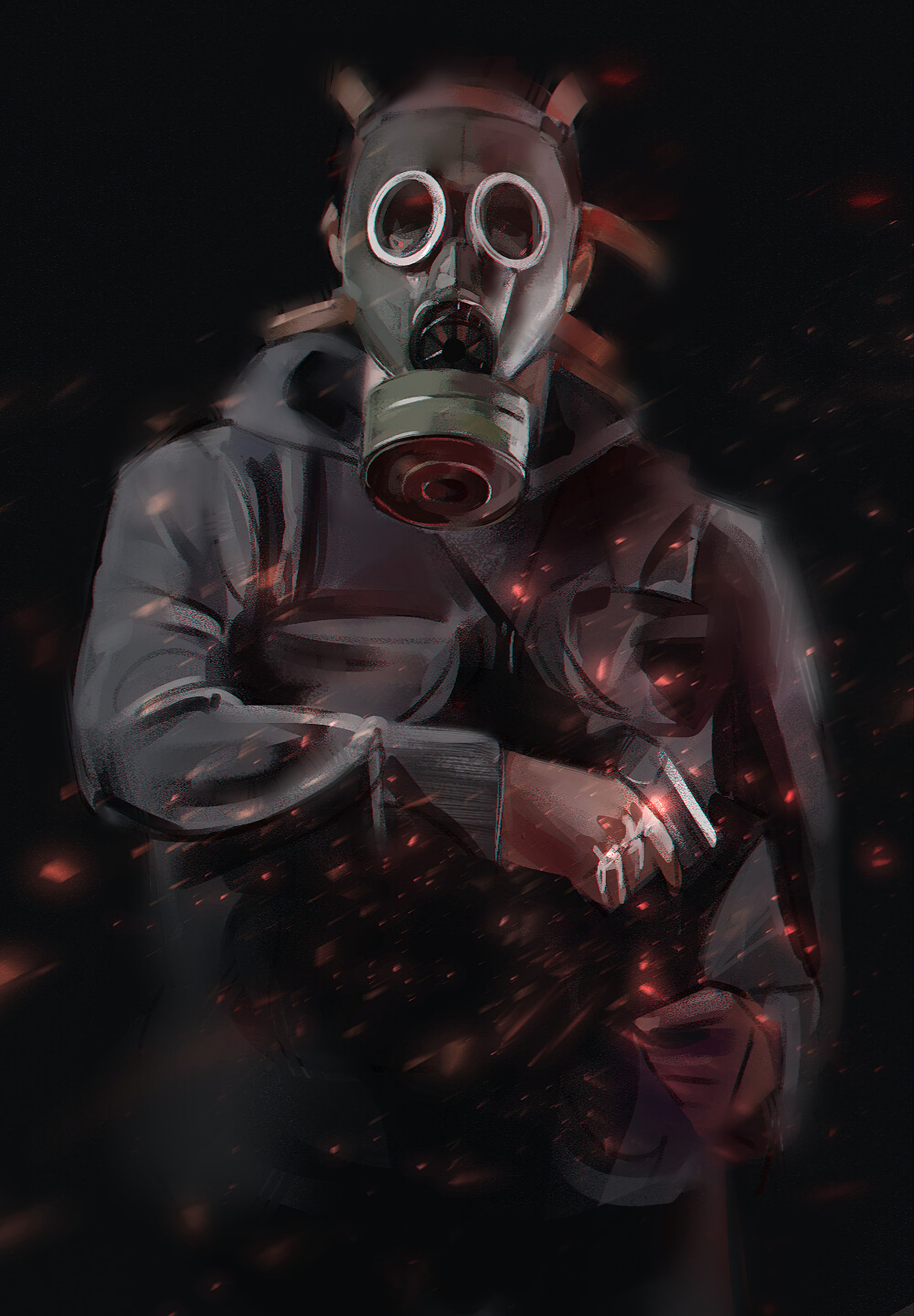 Man Gas-mask Mask Art
