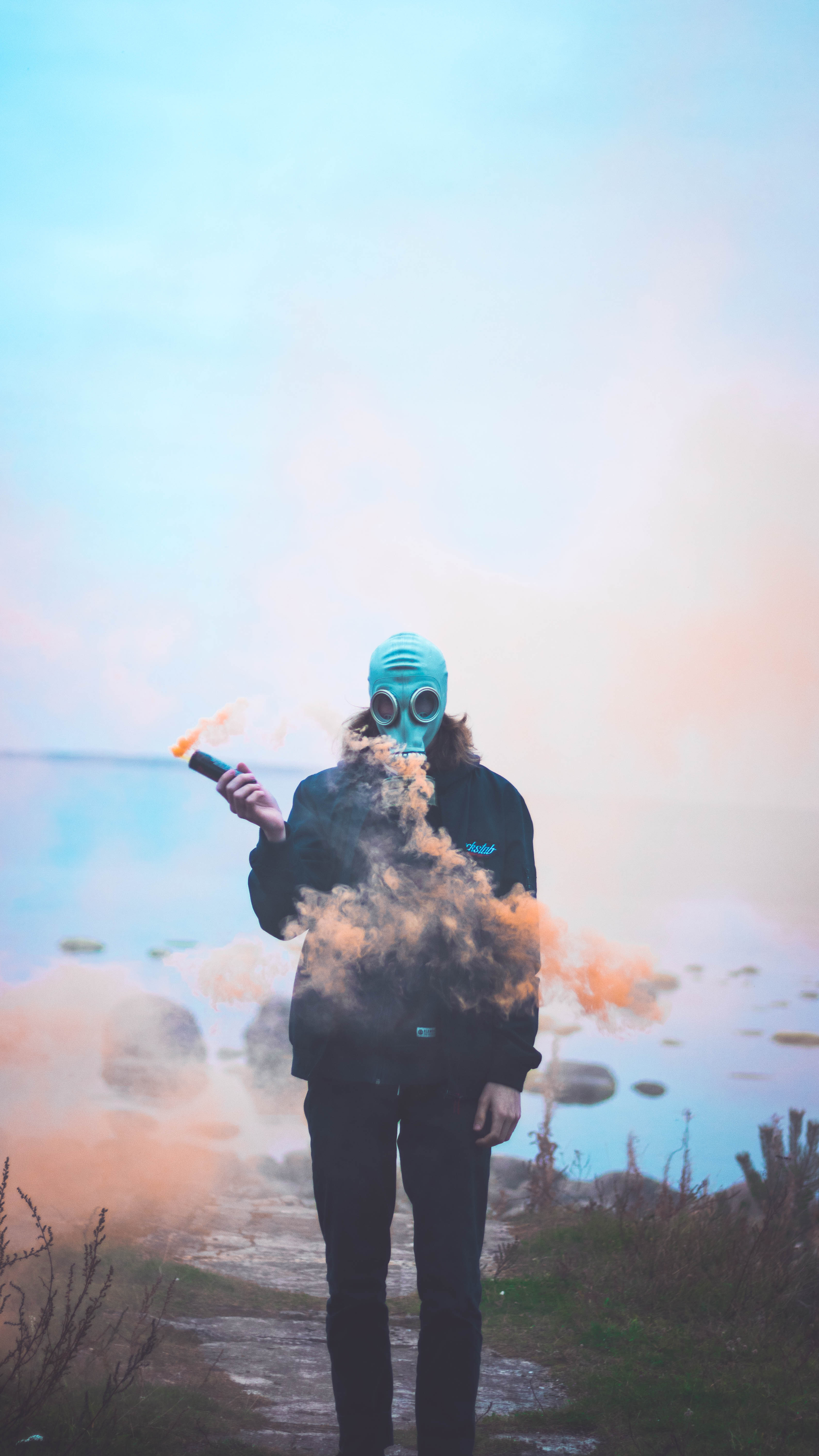 Man Gas-mask Mask Smoke
