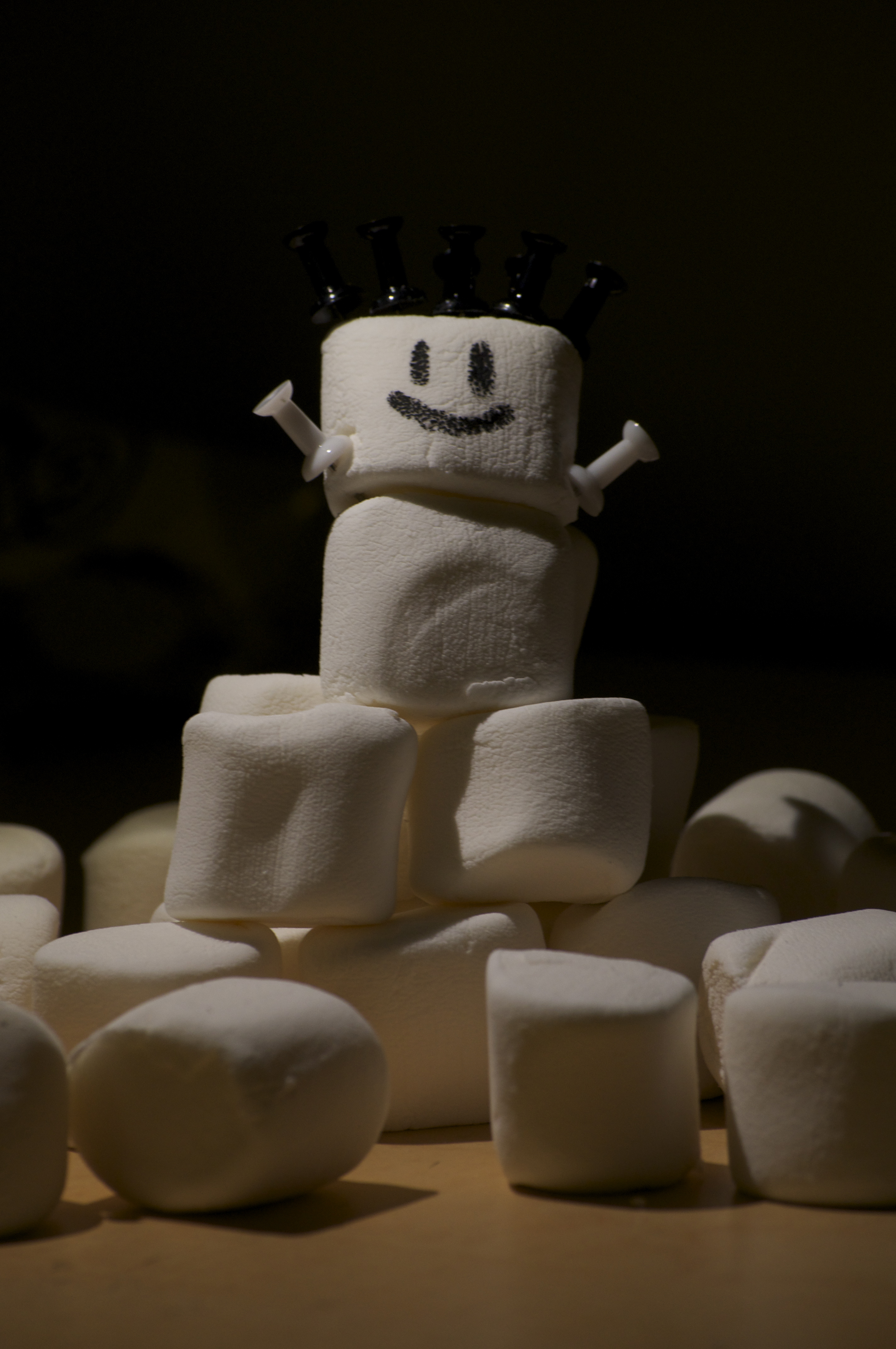 Marshmallows Sweets Snowman Funny