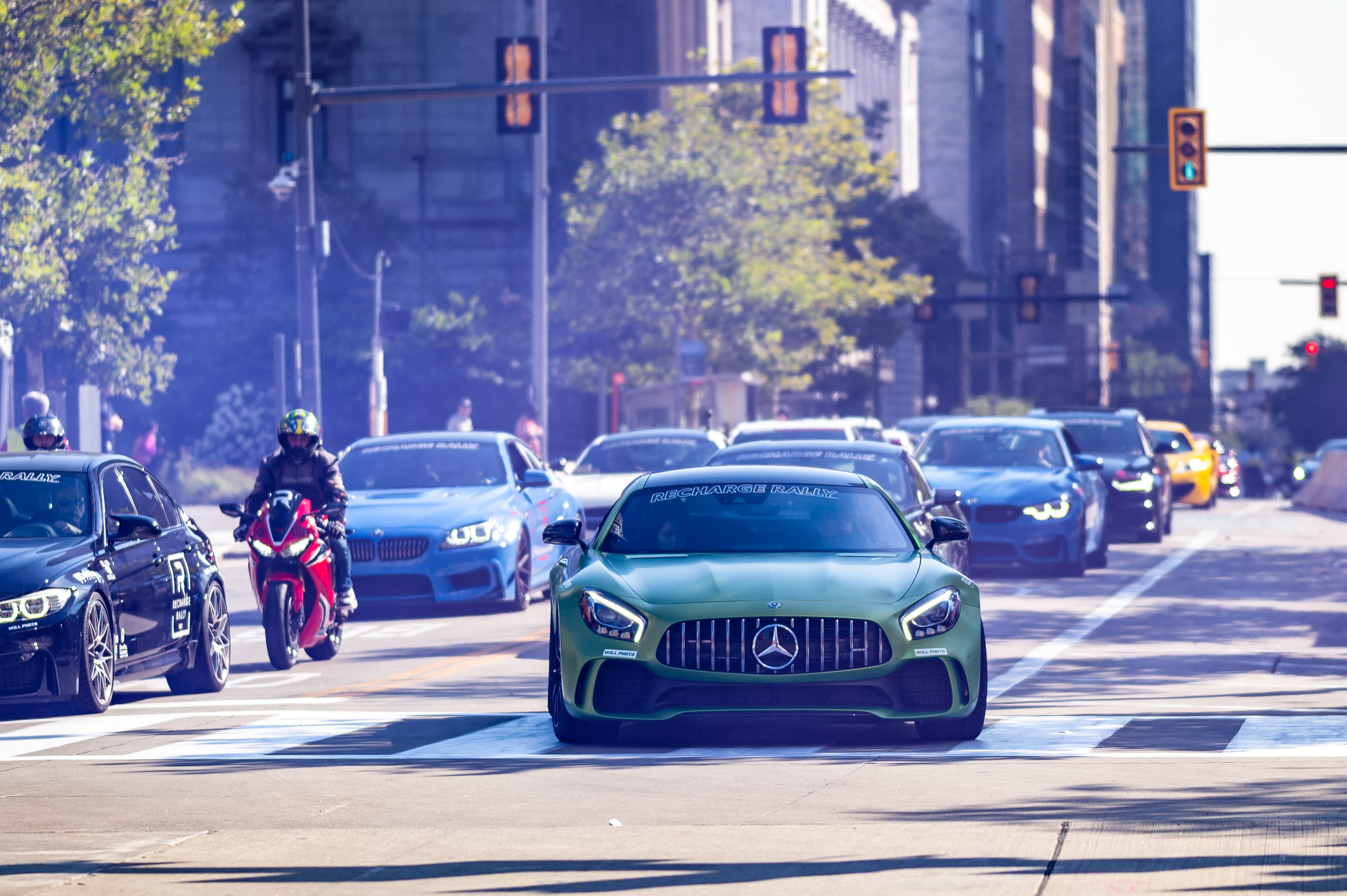 Mercedes Car Green Road