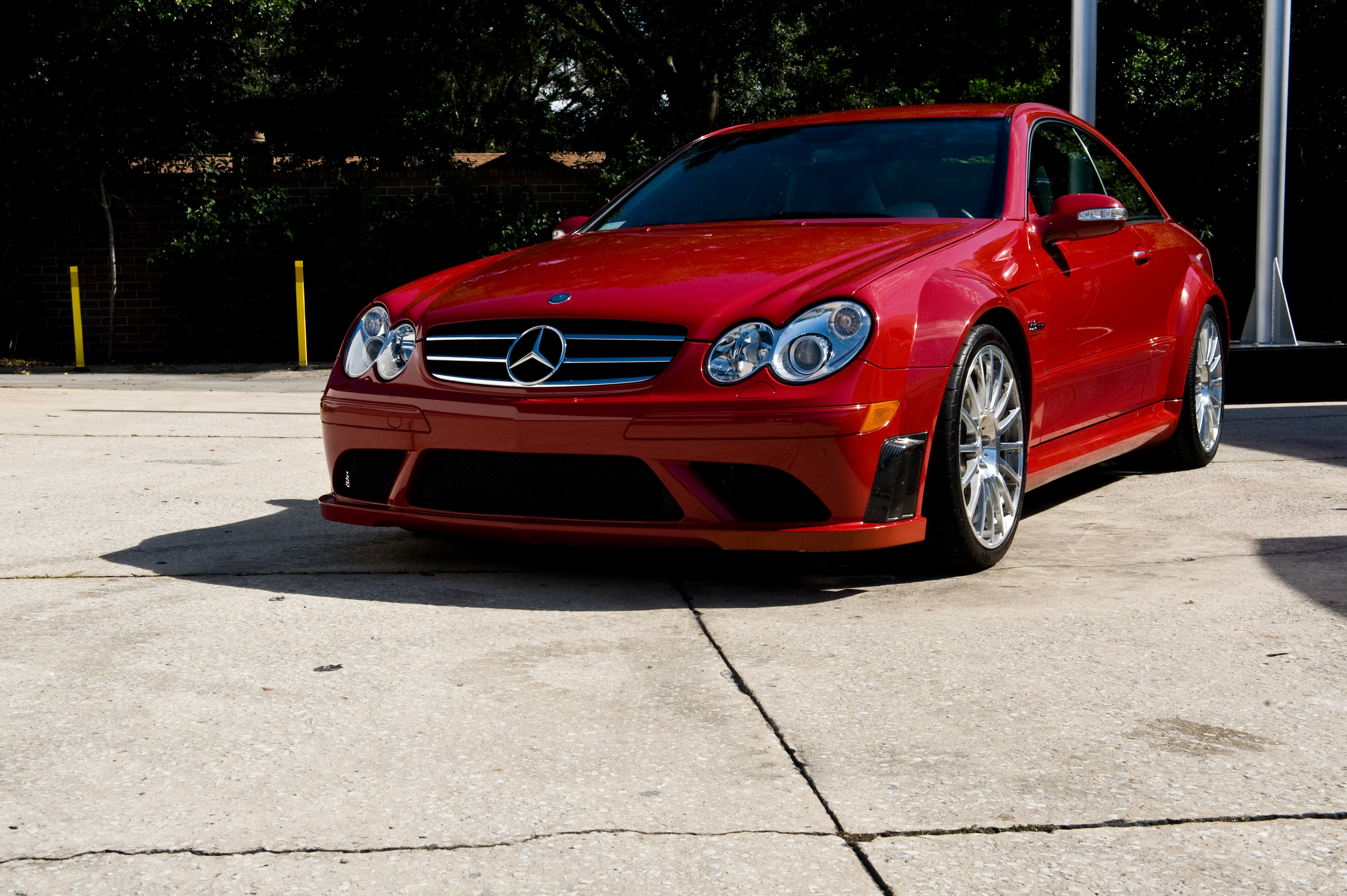 Mercedes Car Red Parking