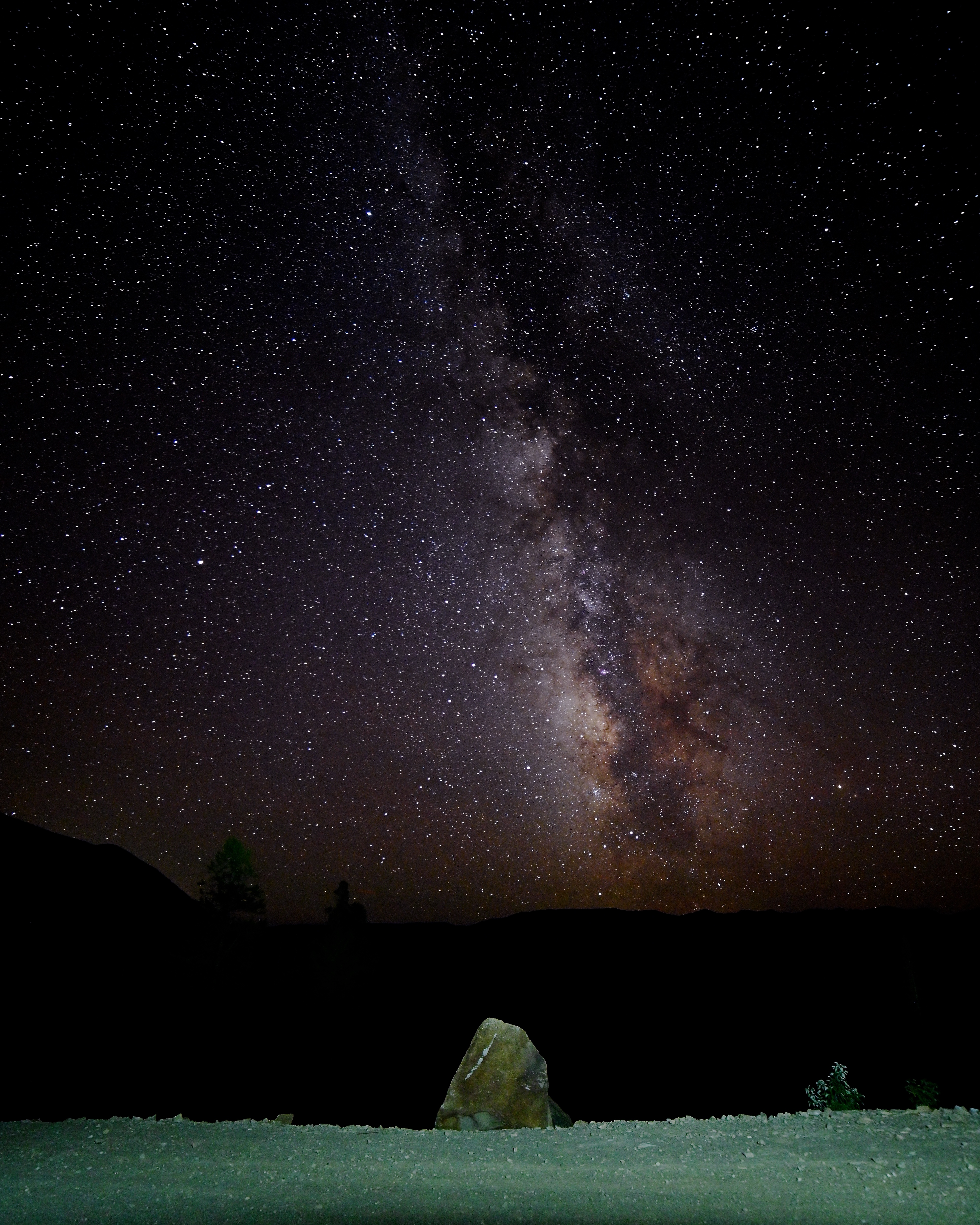 Milky-way Stars Night Sky Landscape Dark