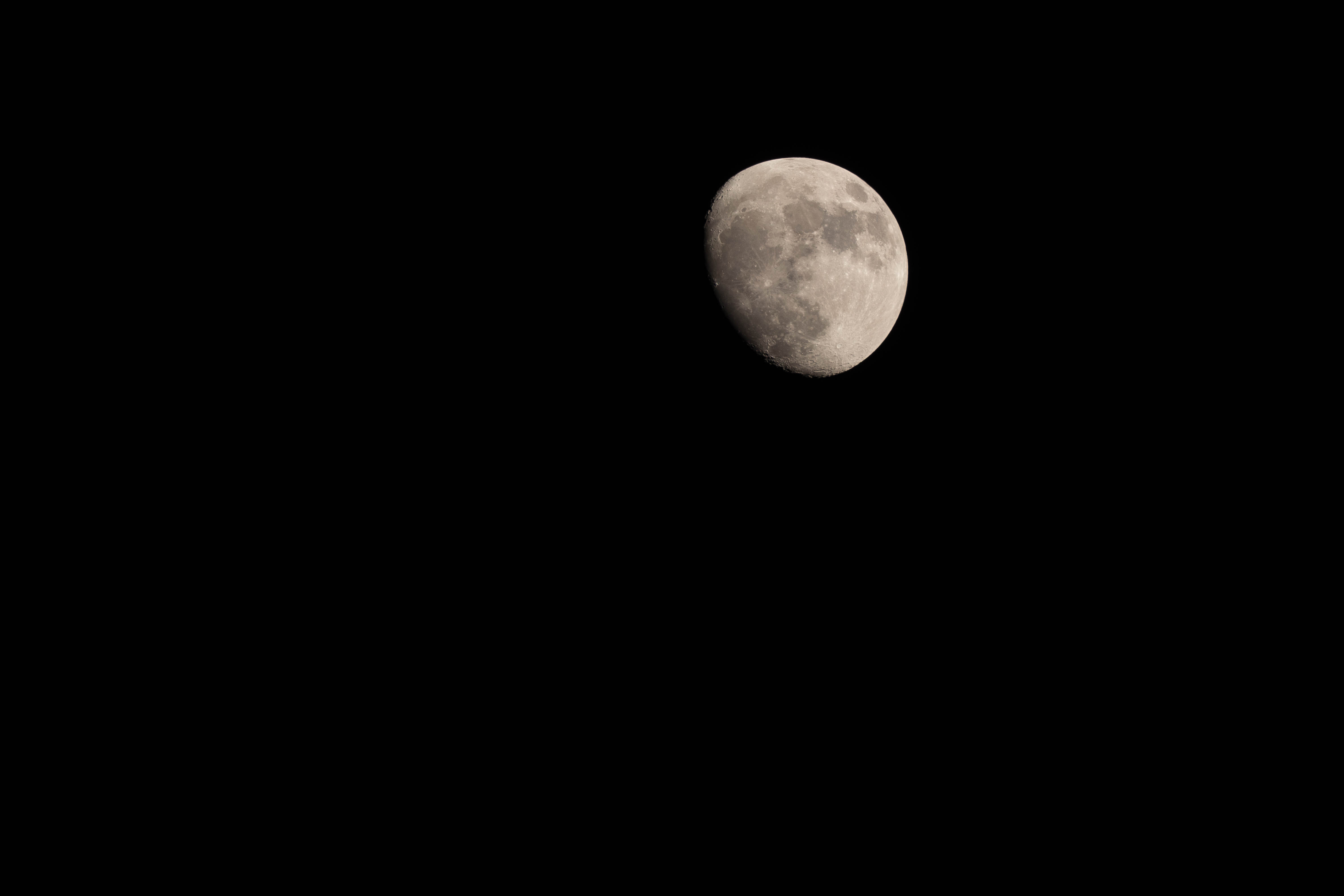 Moon Night Sky Darkness Black