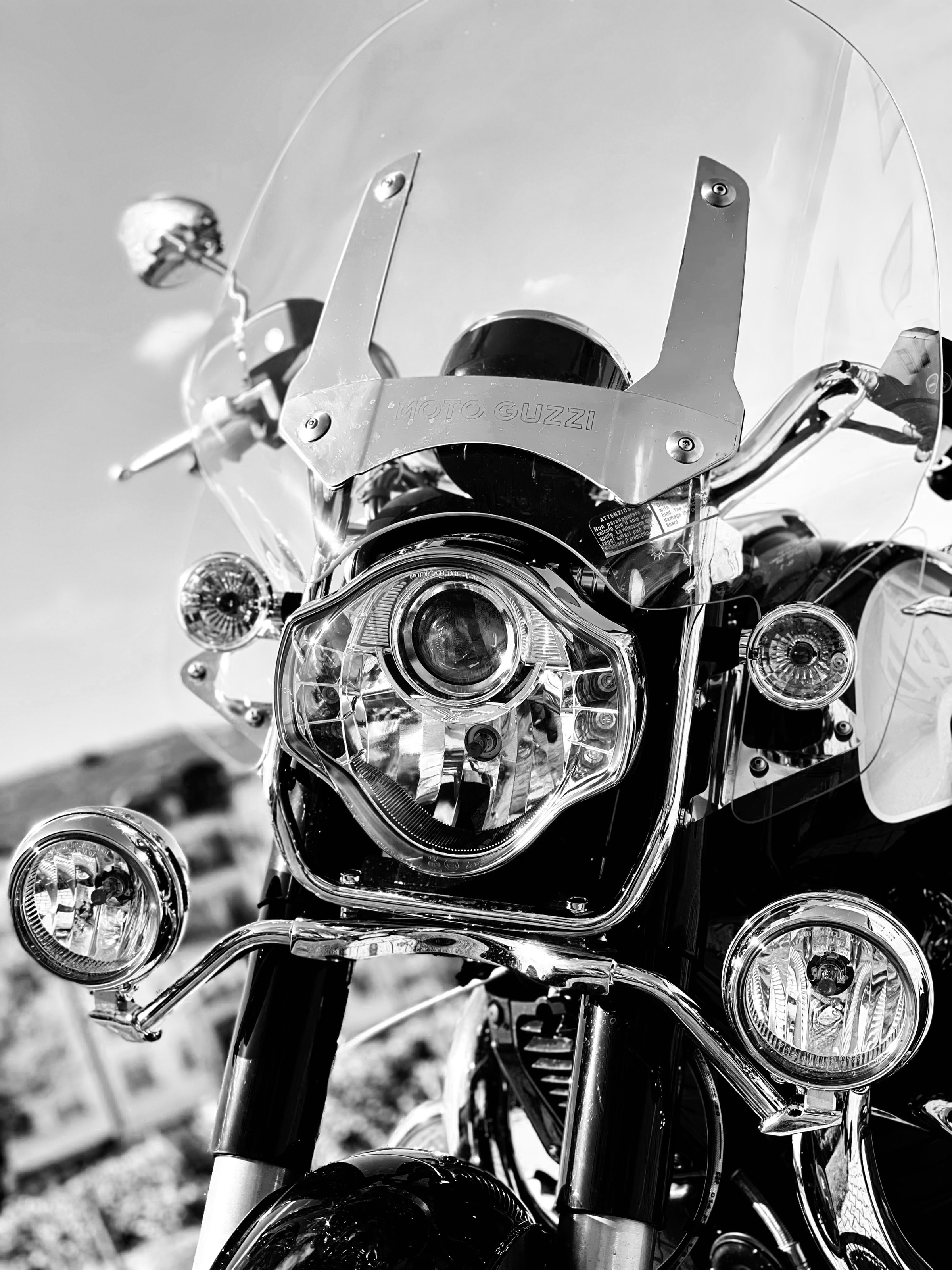 Motorcycle Bike Headlight Black-and-white