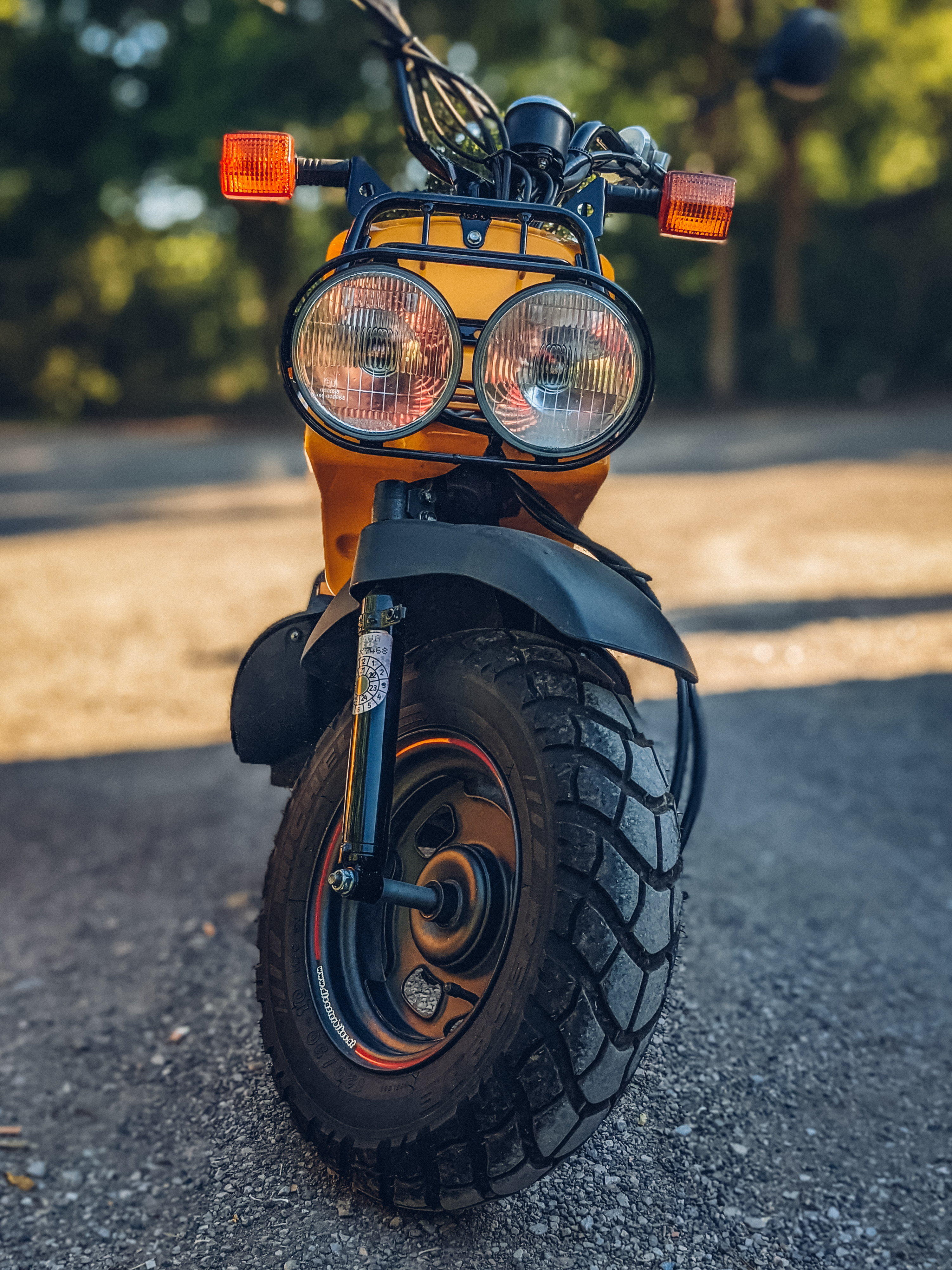 Motorcycle Bike Yellow Headlights