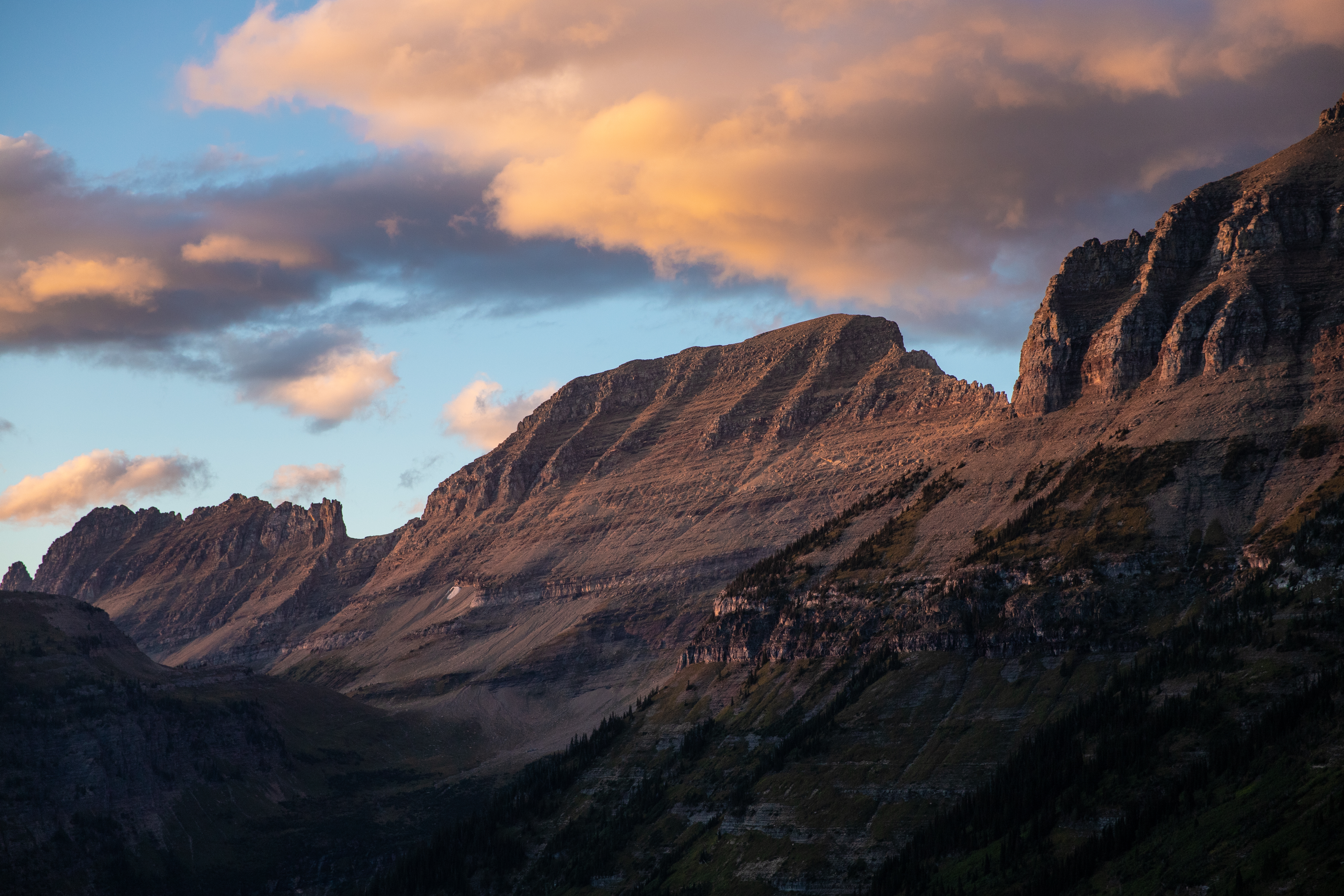 Mountain Foothills Clouds Landscape Nature