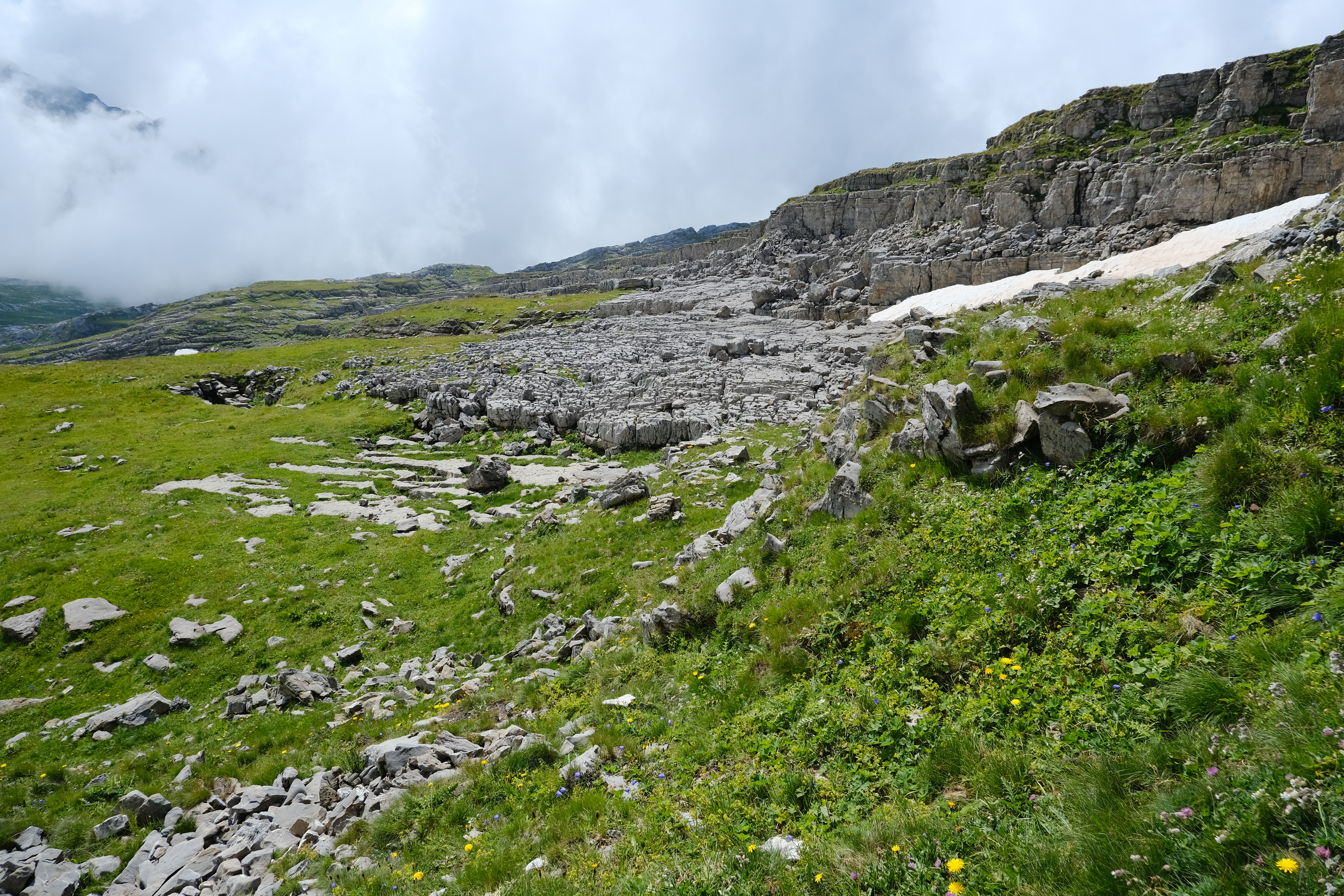 Mountain Stones Clouds Nature Landscape