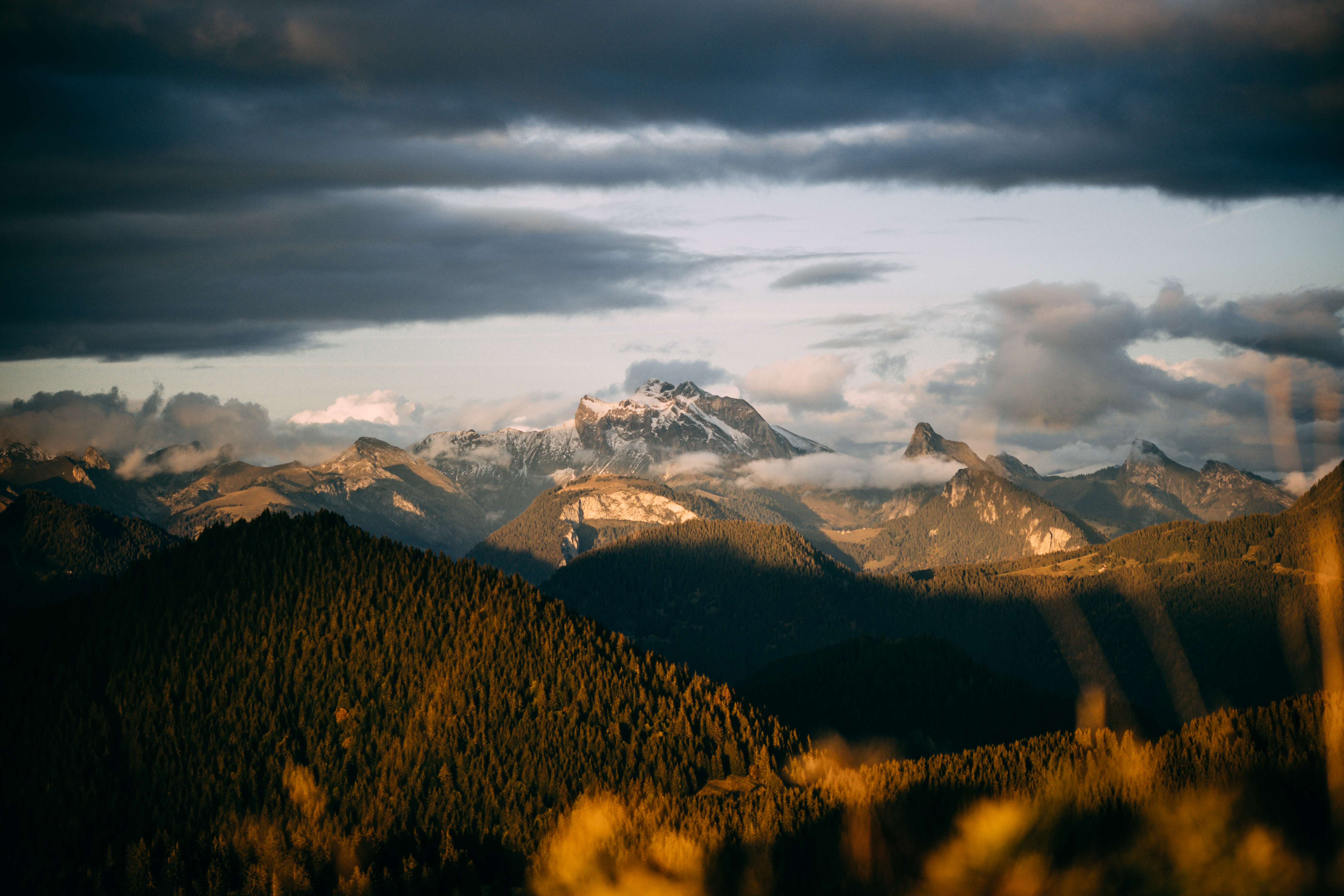 Mountains Clouds Landscape Nature Aerial-view