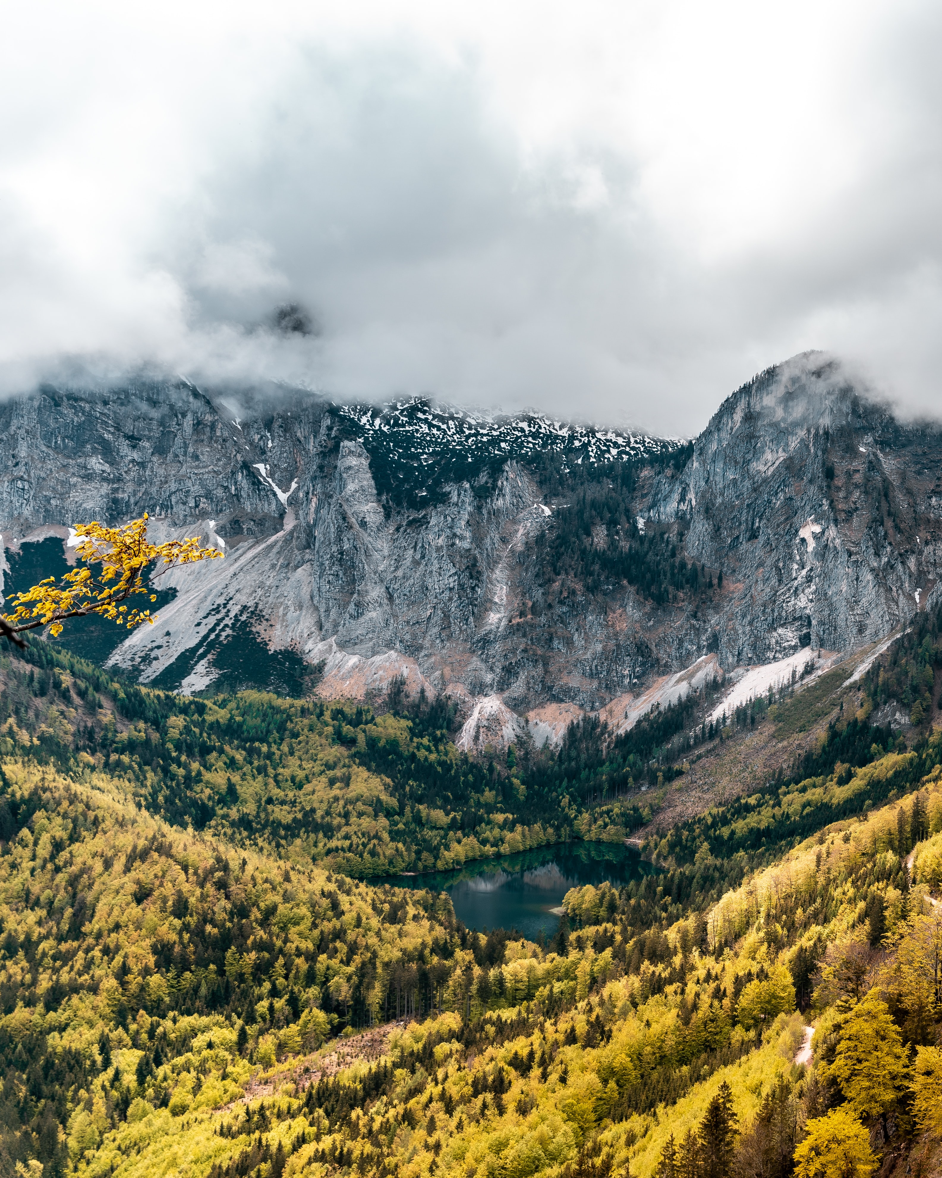 Mountains Lake Valley Forest Landscape Nature