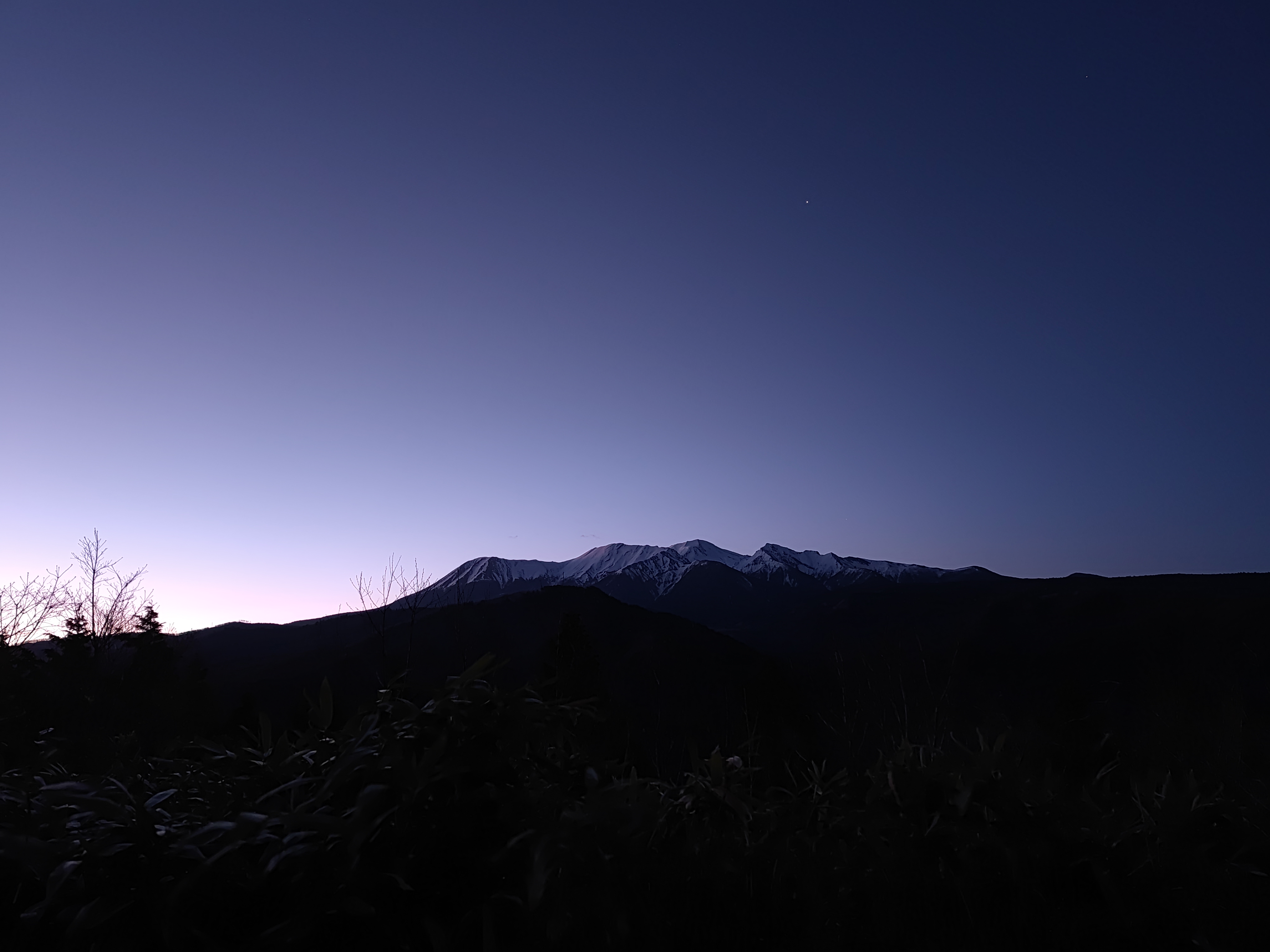 Mountains Relief Landscape Nature Twilight Dark