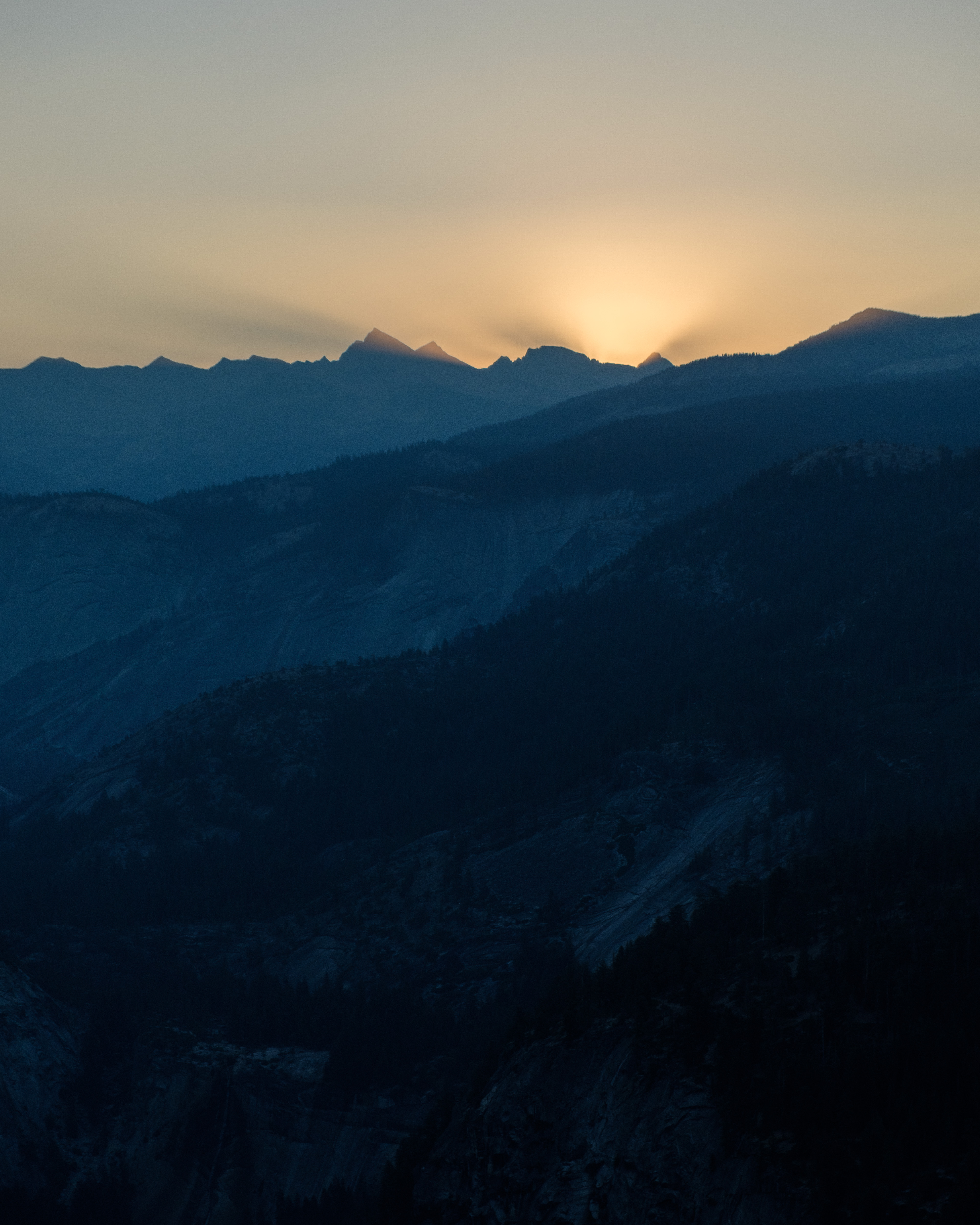 Mountains Relief Sun Rays Twilight Dark