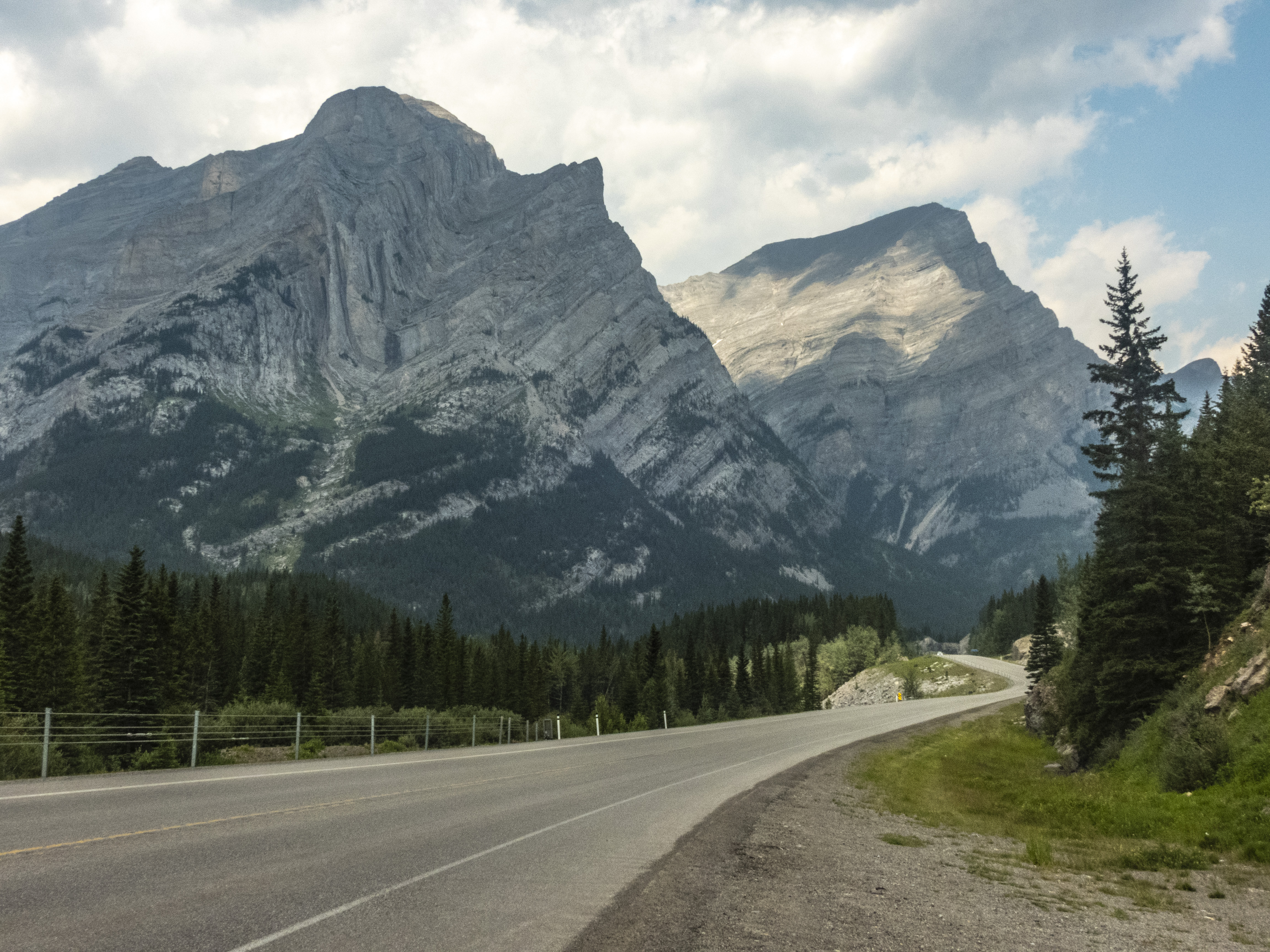 Mountains Road Trees Nature Landscape