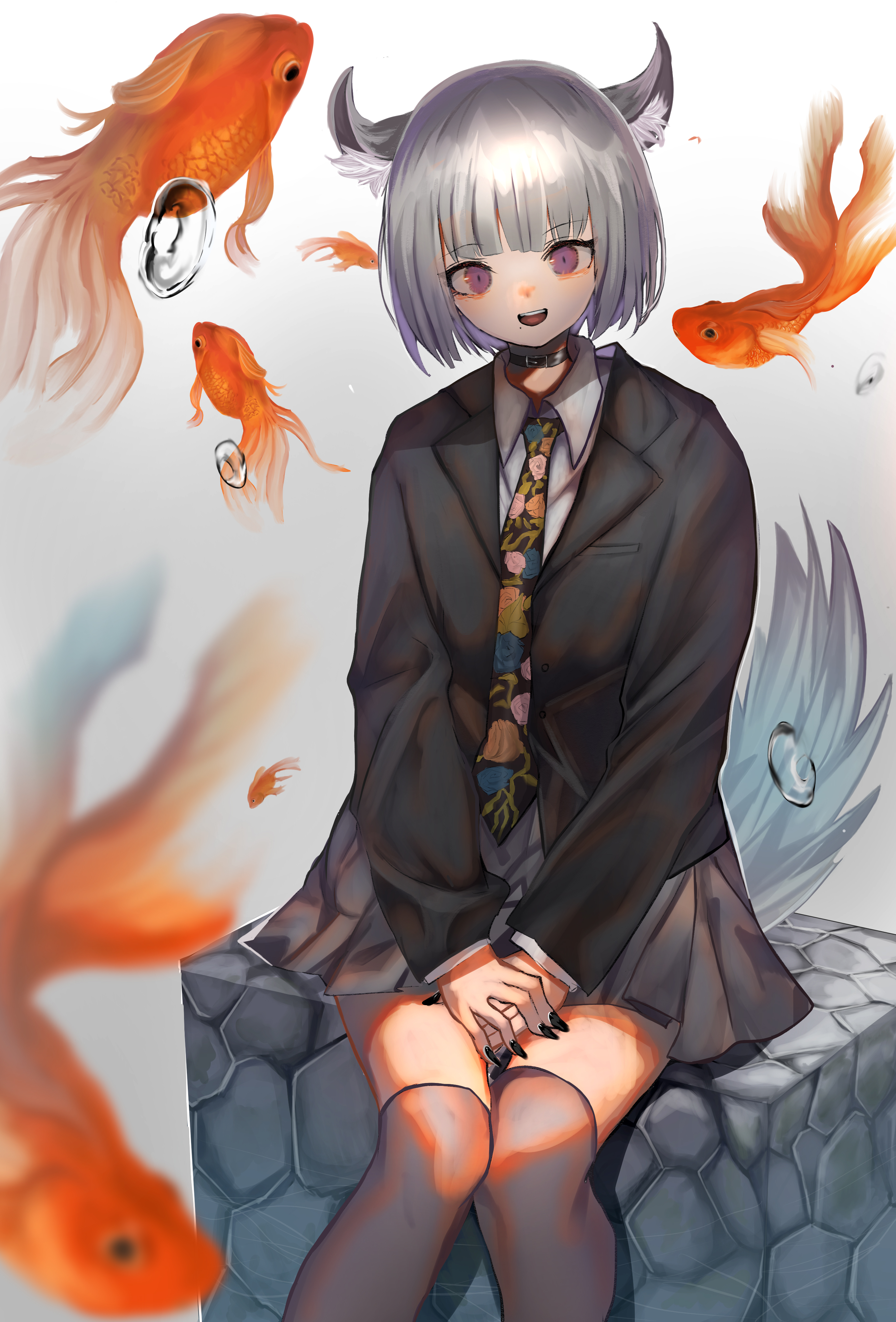 Neko Girl Ears Goldfish Anime