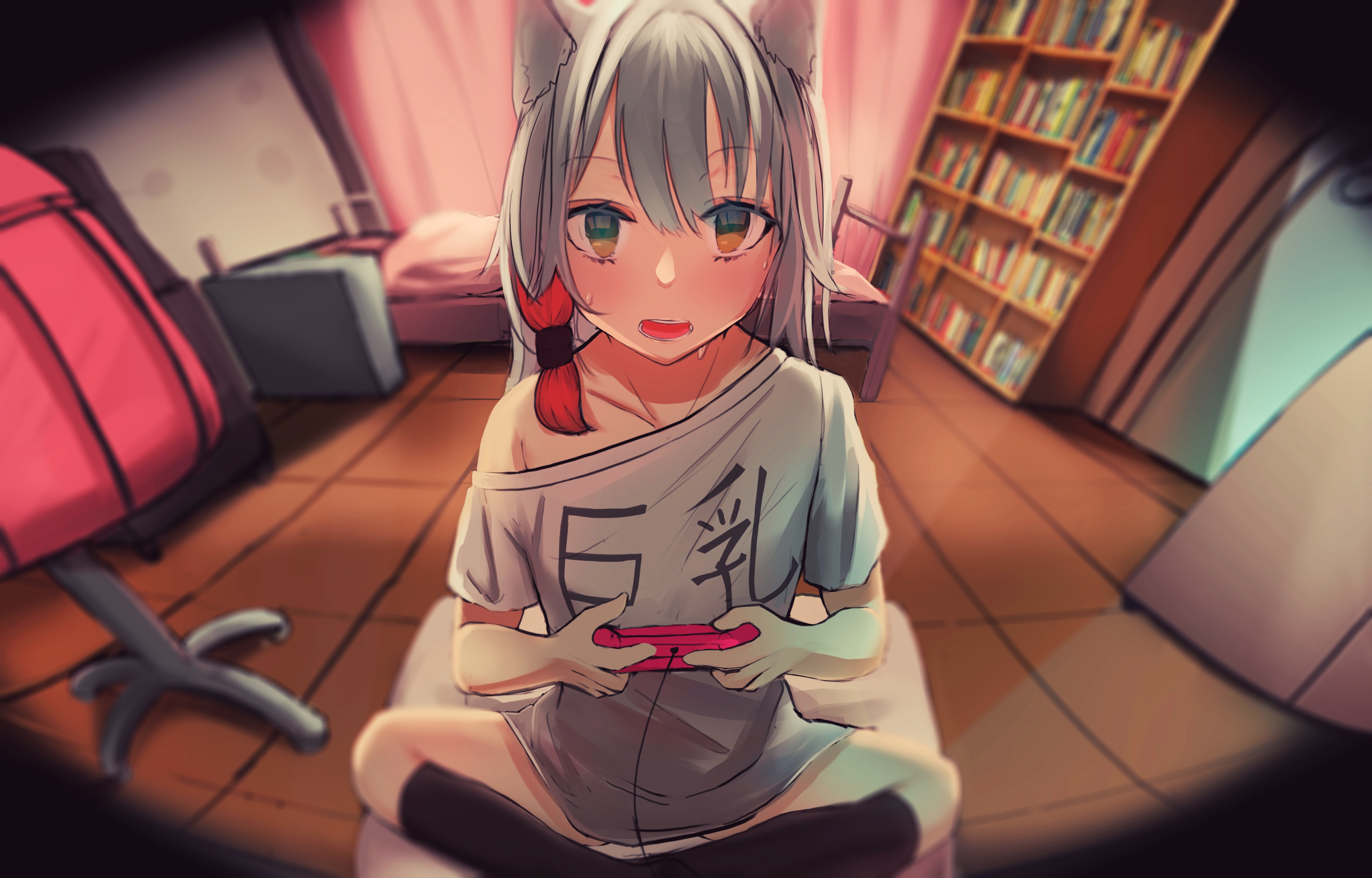 Neko Girl Gamer Anime Art