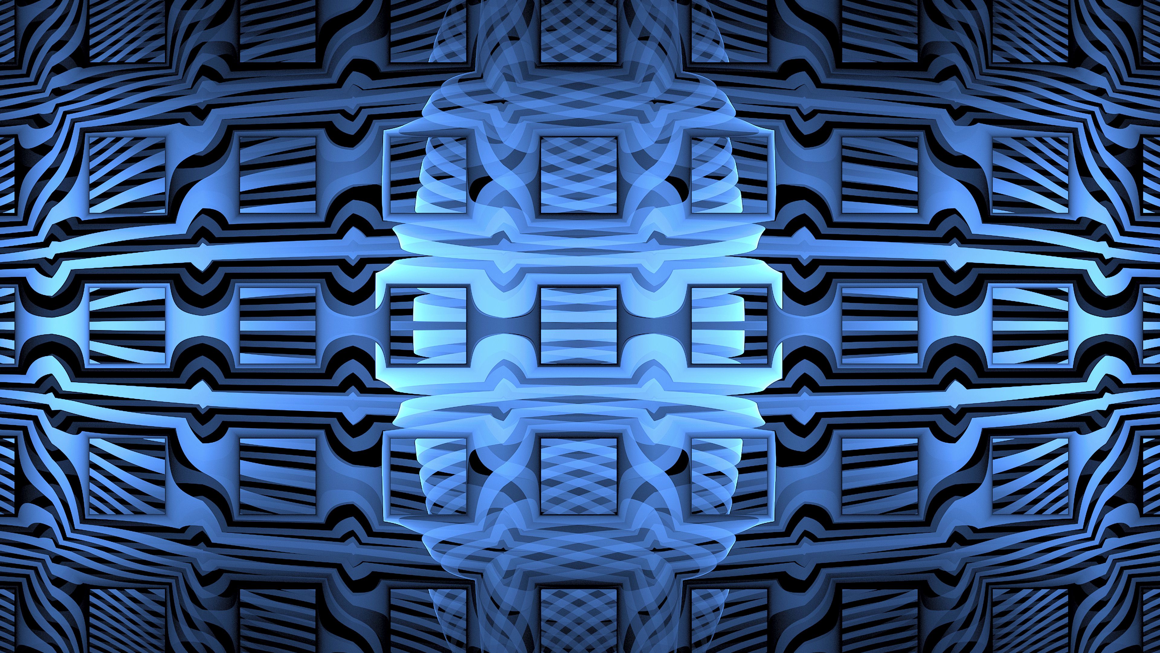 Pattern Fractal Abstraction Blue Tangled