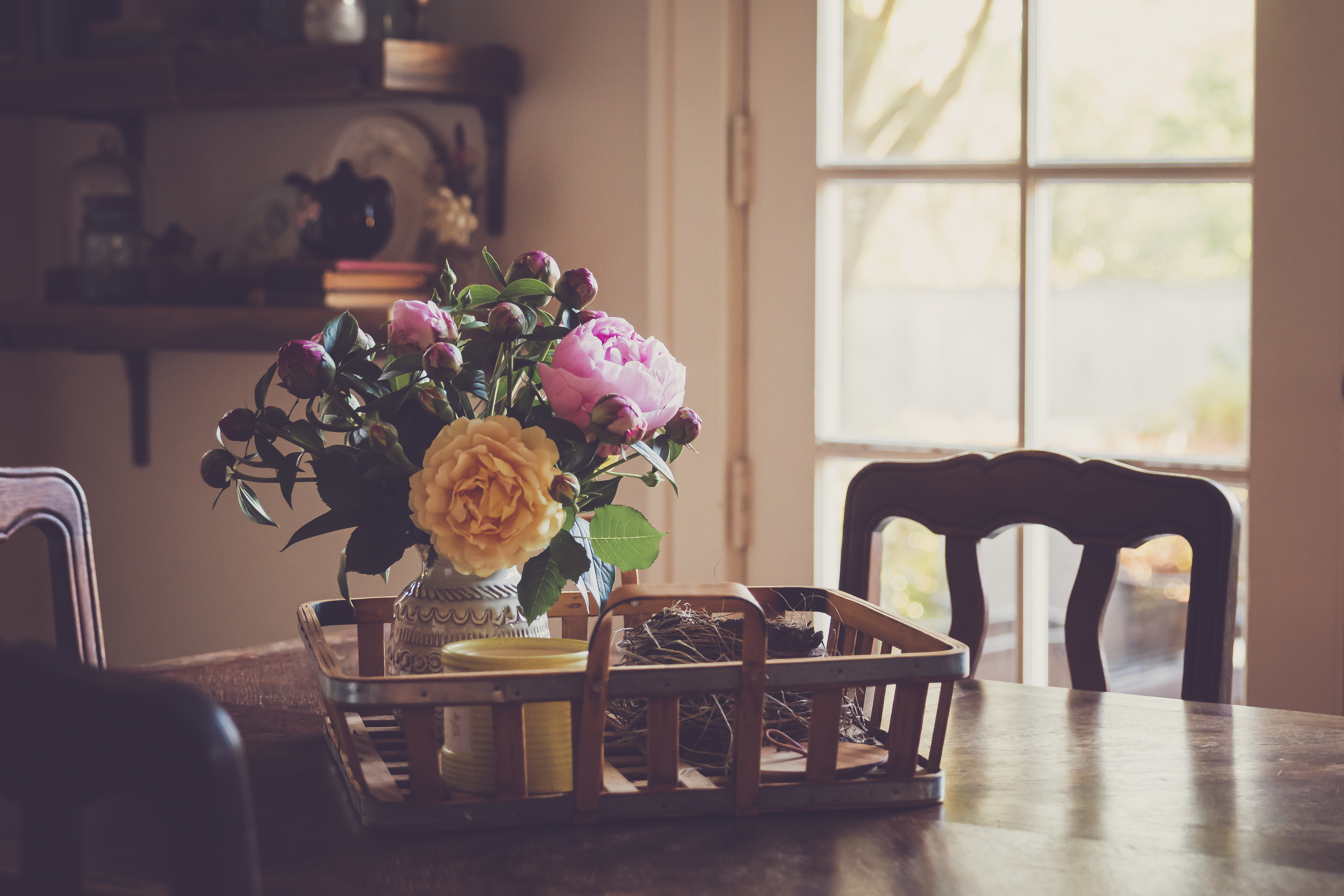 Peonies Flowers Bouquet Vase Aesthetics