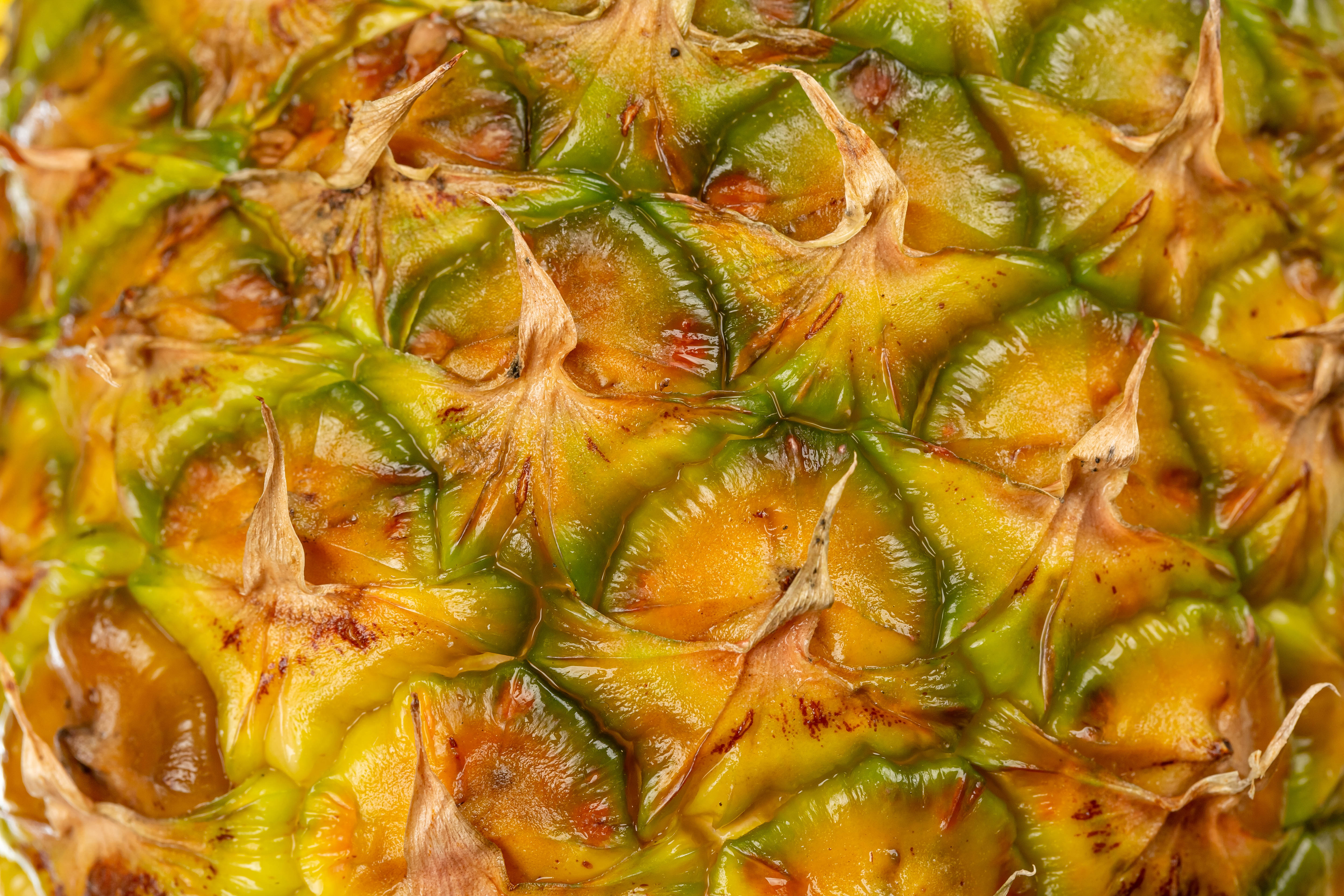 Pineapple Fruit Surface Macro