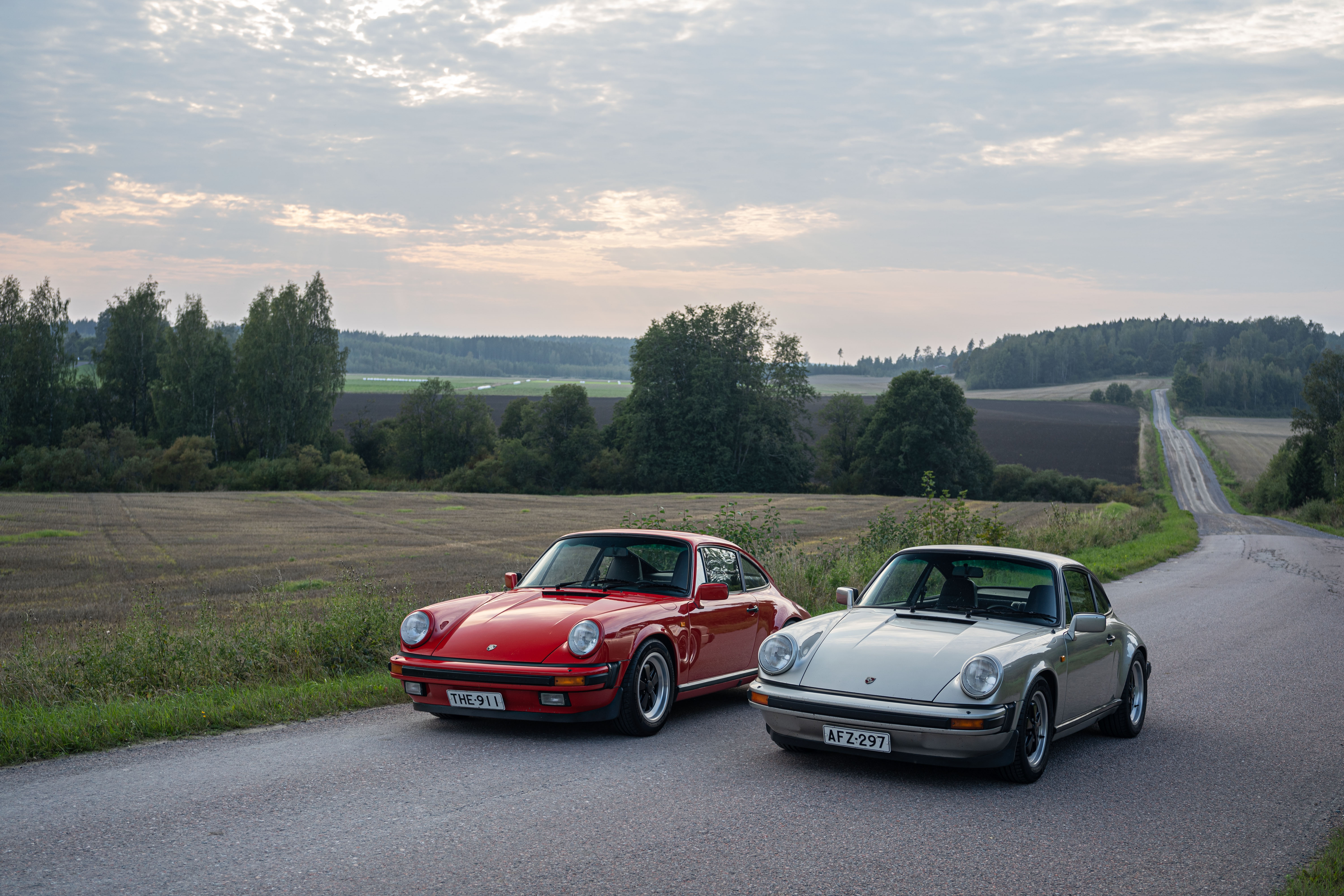 Porsche Car Red Road Hills