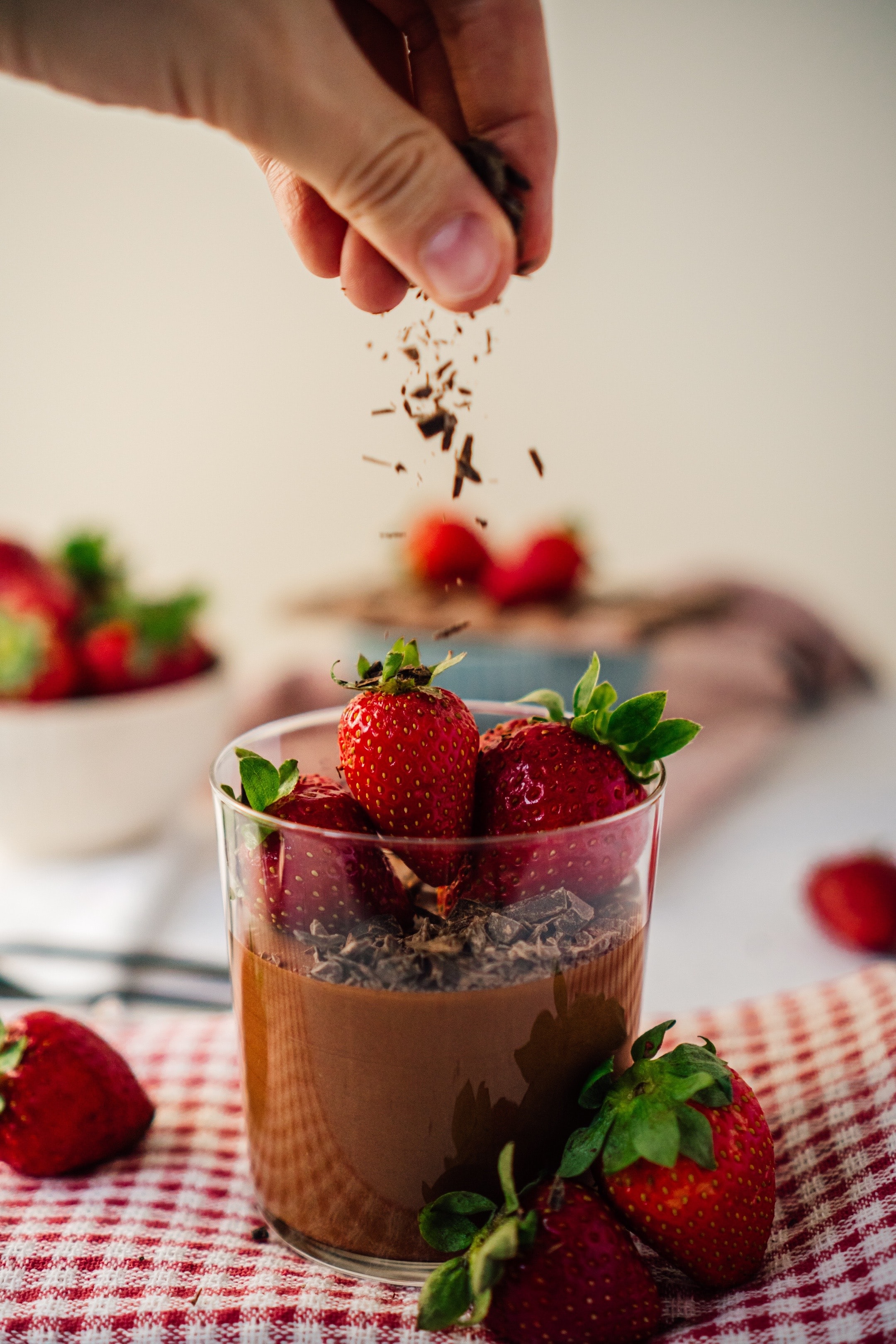 Pudding Strawberry Chocolate Dessert