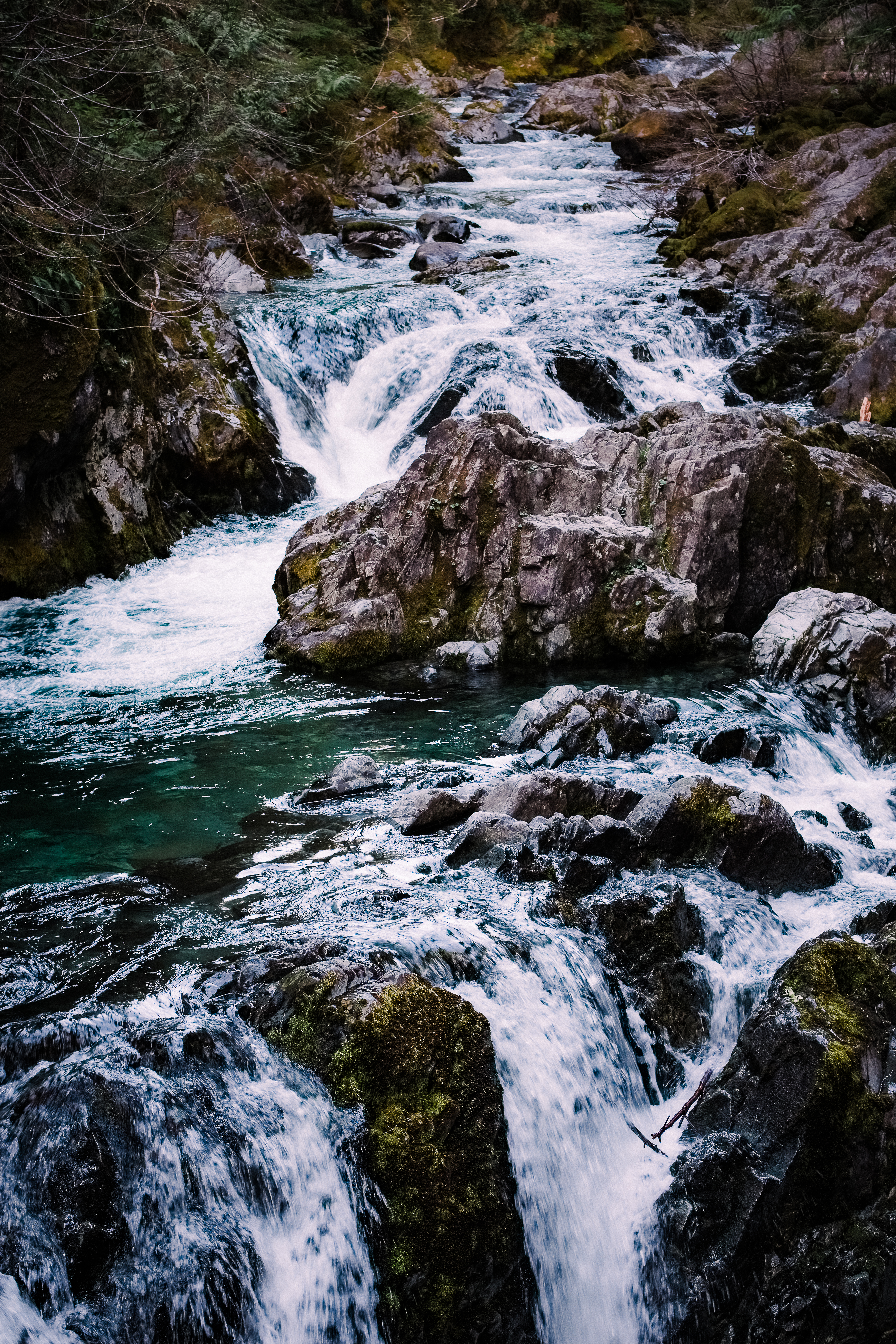 River Cascade Water Stones Landscape