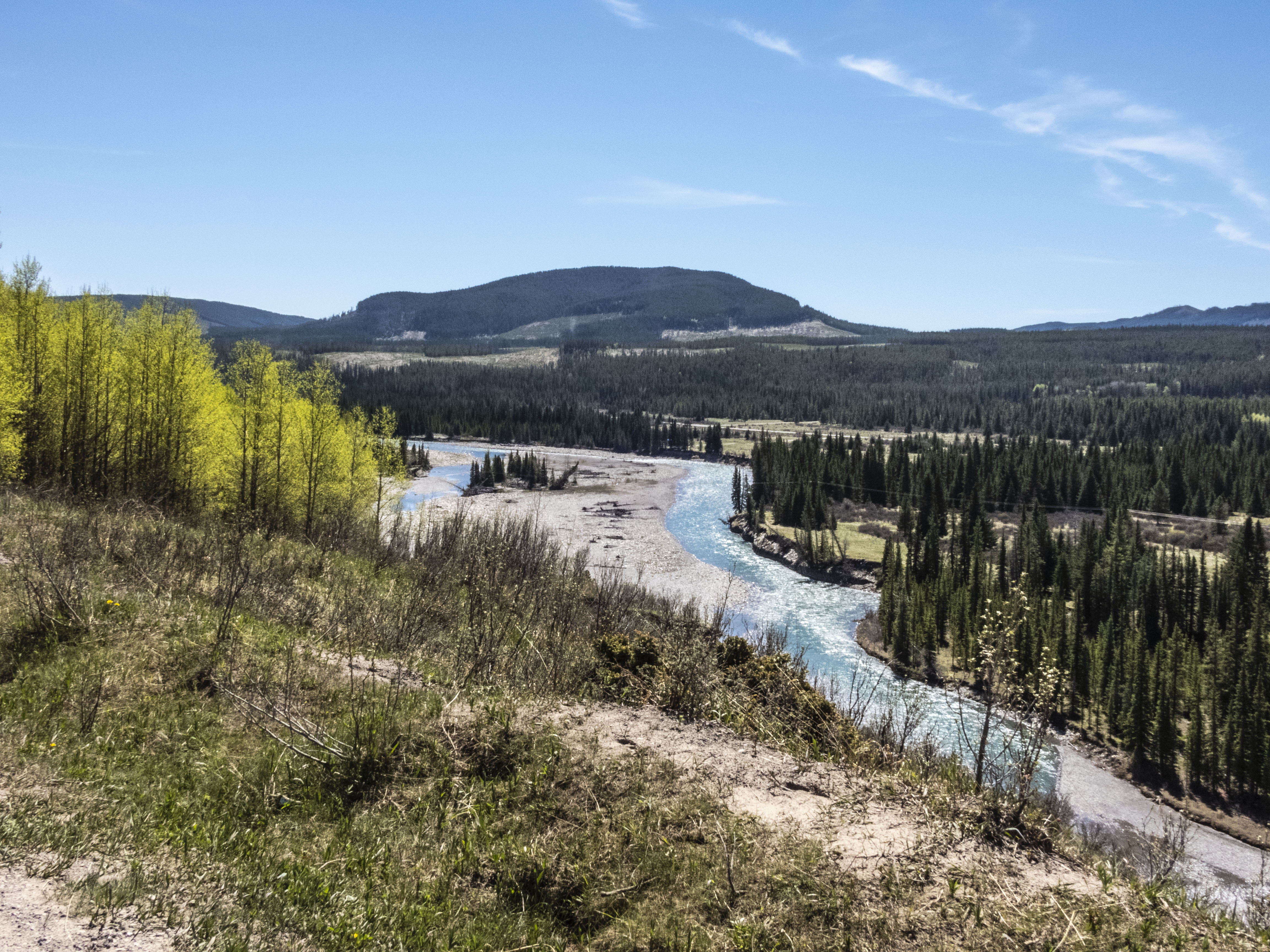 River Hills Trees Nature Landscape