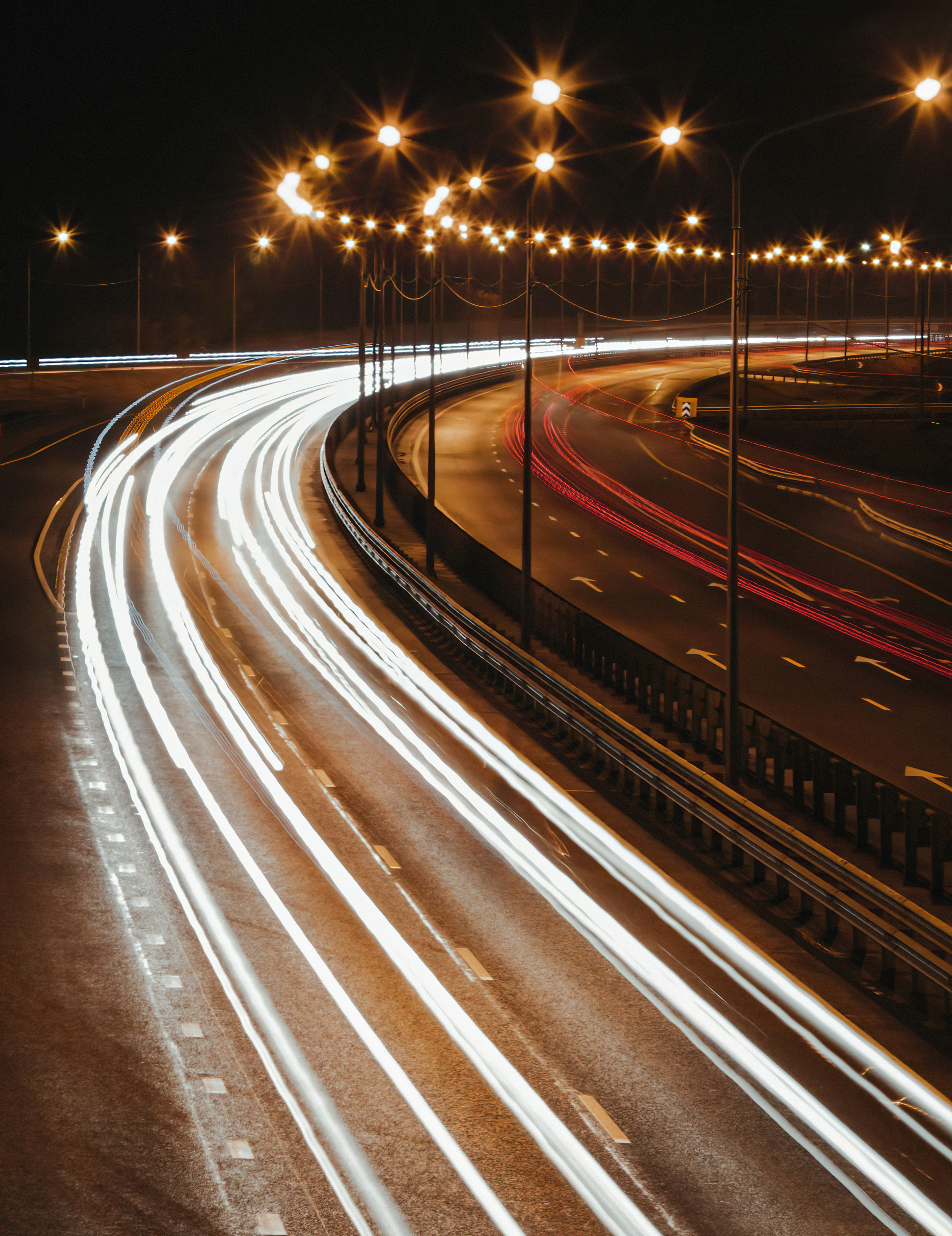 Road Turn Light Line Long-exposure Dark