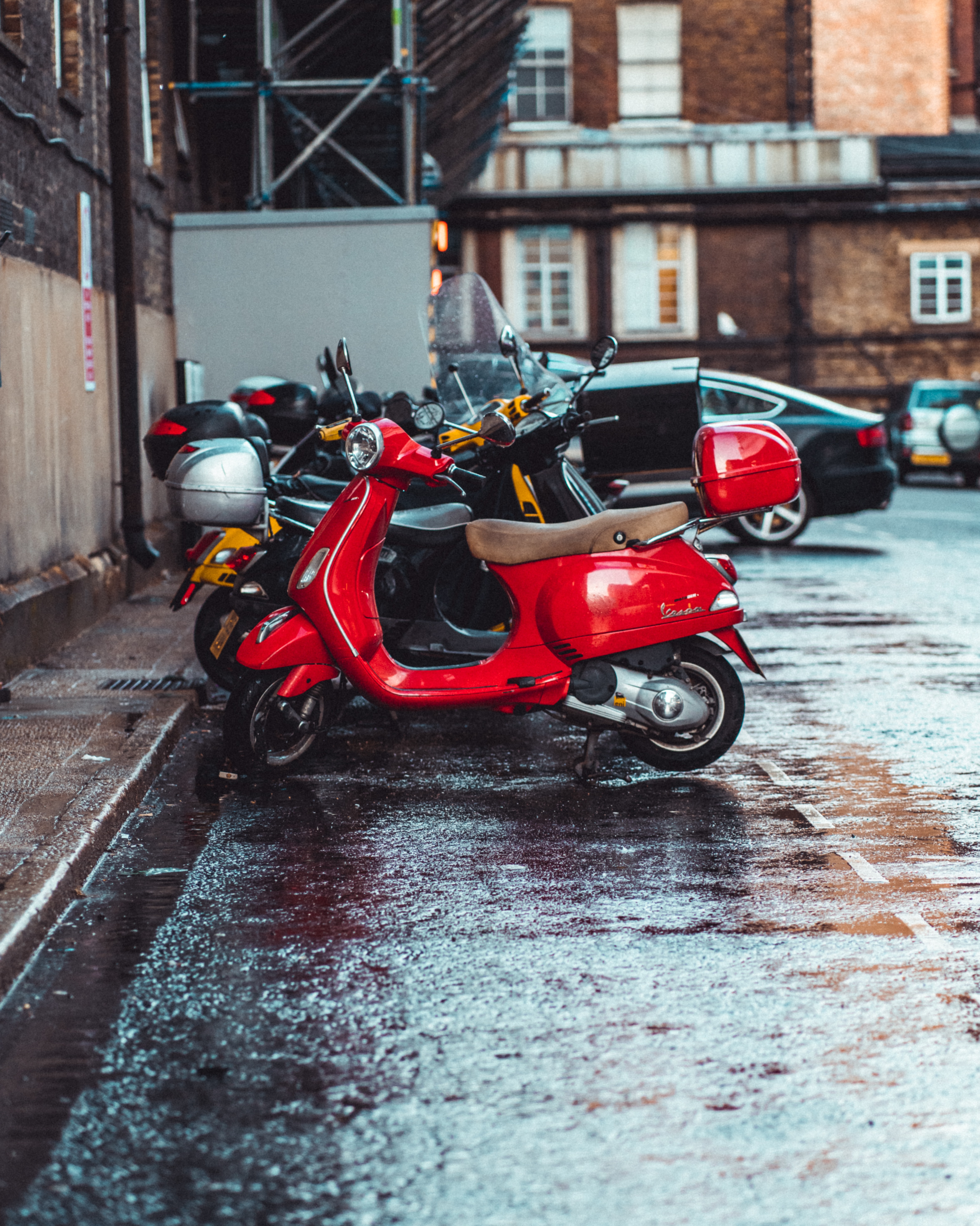 Scooter Red Parking