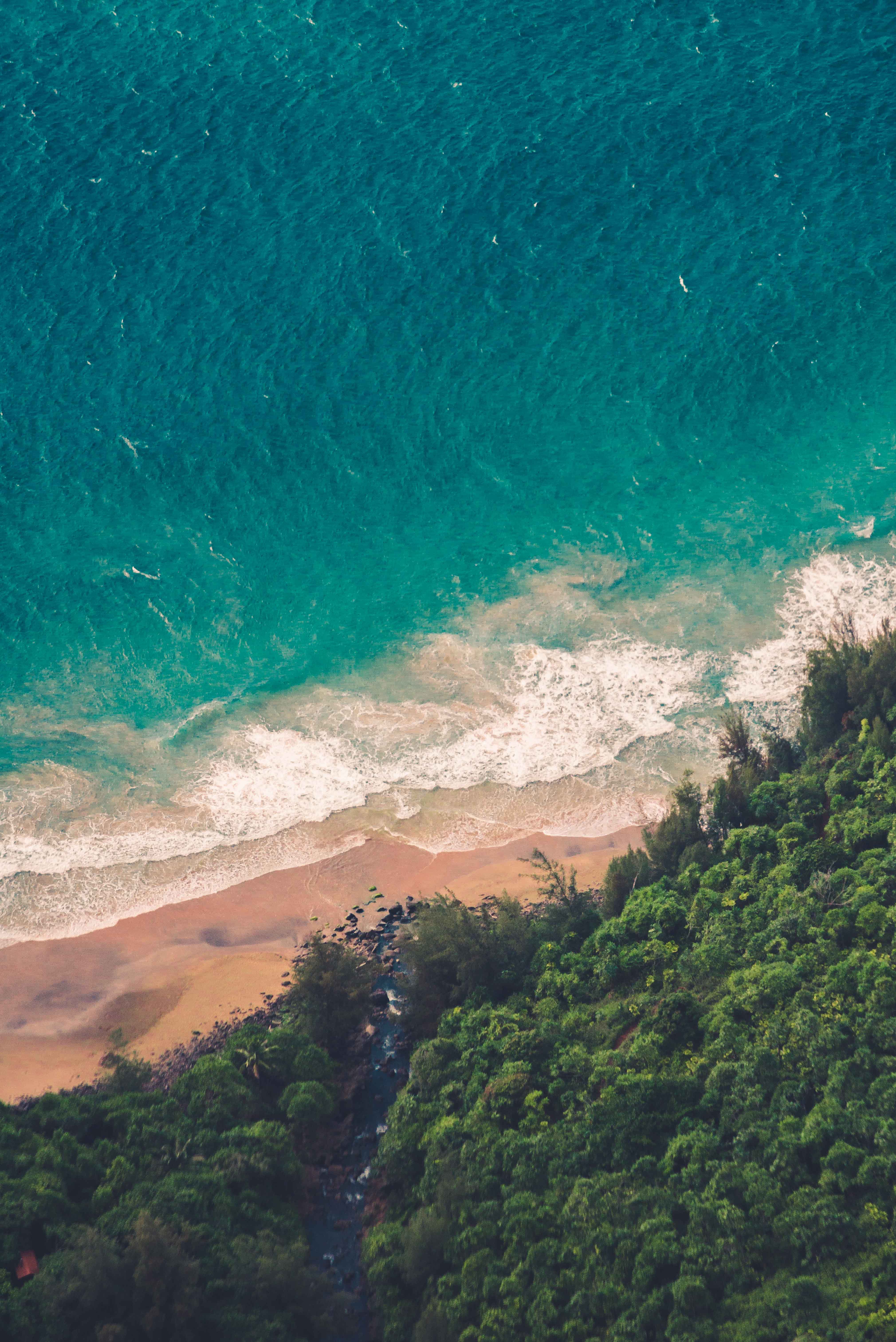 Sea Coast Beach Water Aerial-view